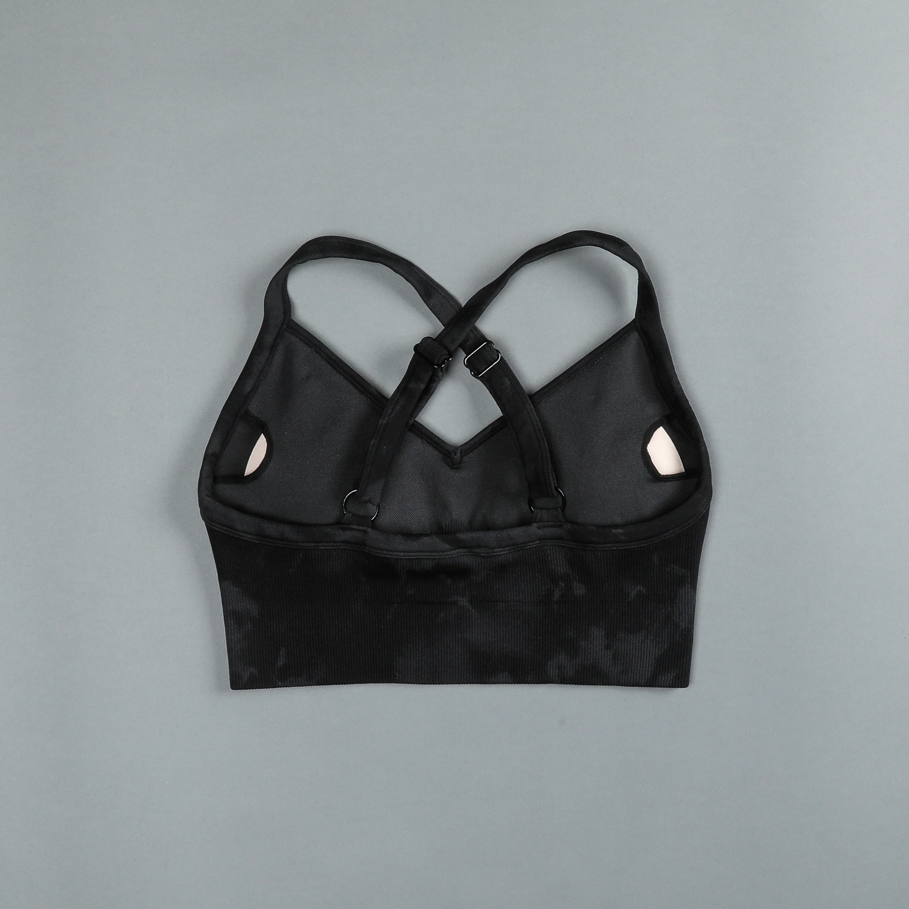 Hardcore "Everson Seamless" Sierra Bra in Tonal Black Jumbo Marble - Image 4