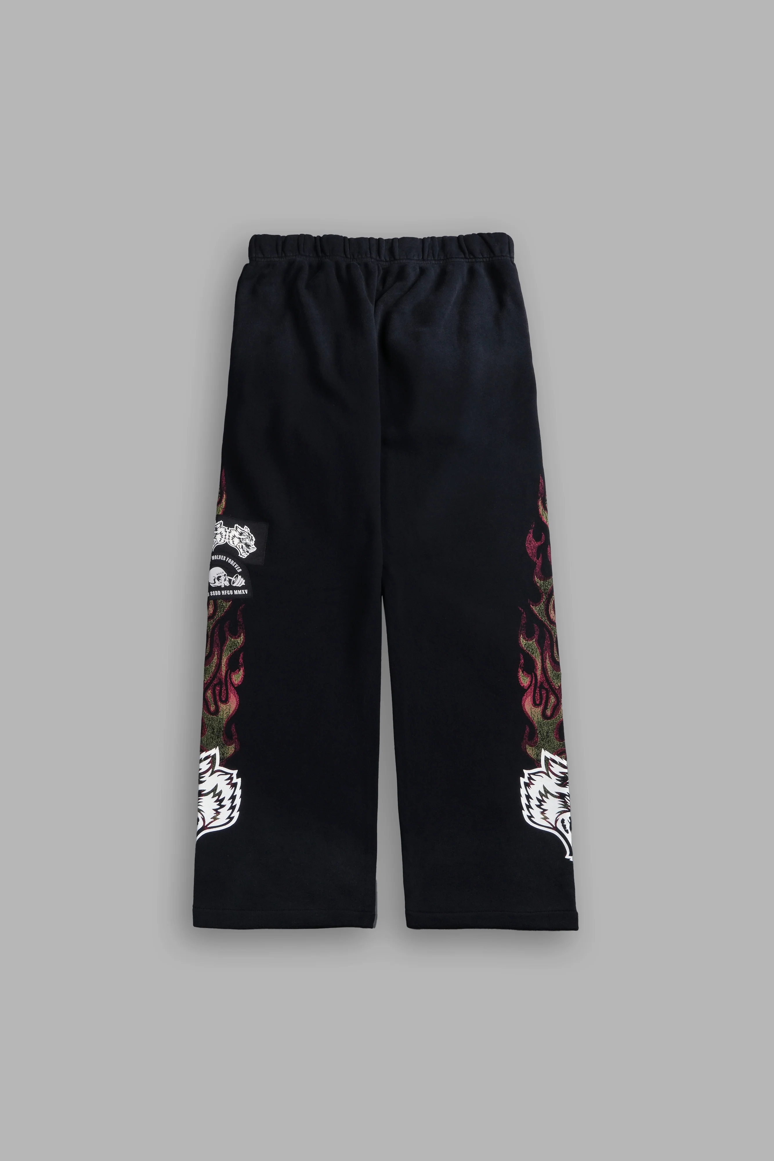 Harley-Davidson Wolves Bigelow Cargo Sweat Pants in Black Drift Wash - Image 3