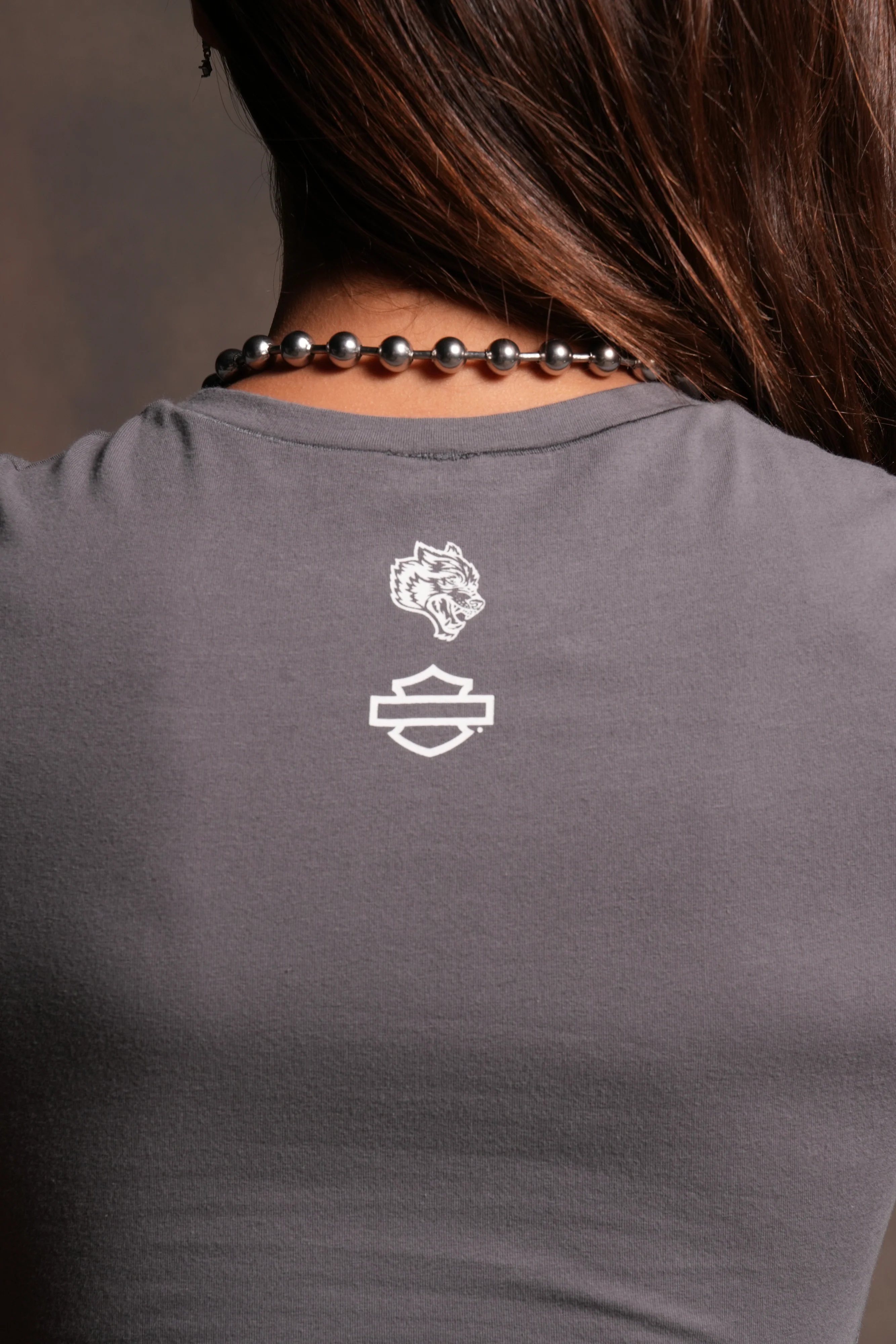 Harley Wolves Eden Ss Tee in Slate Gray - Image 4