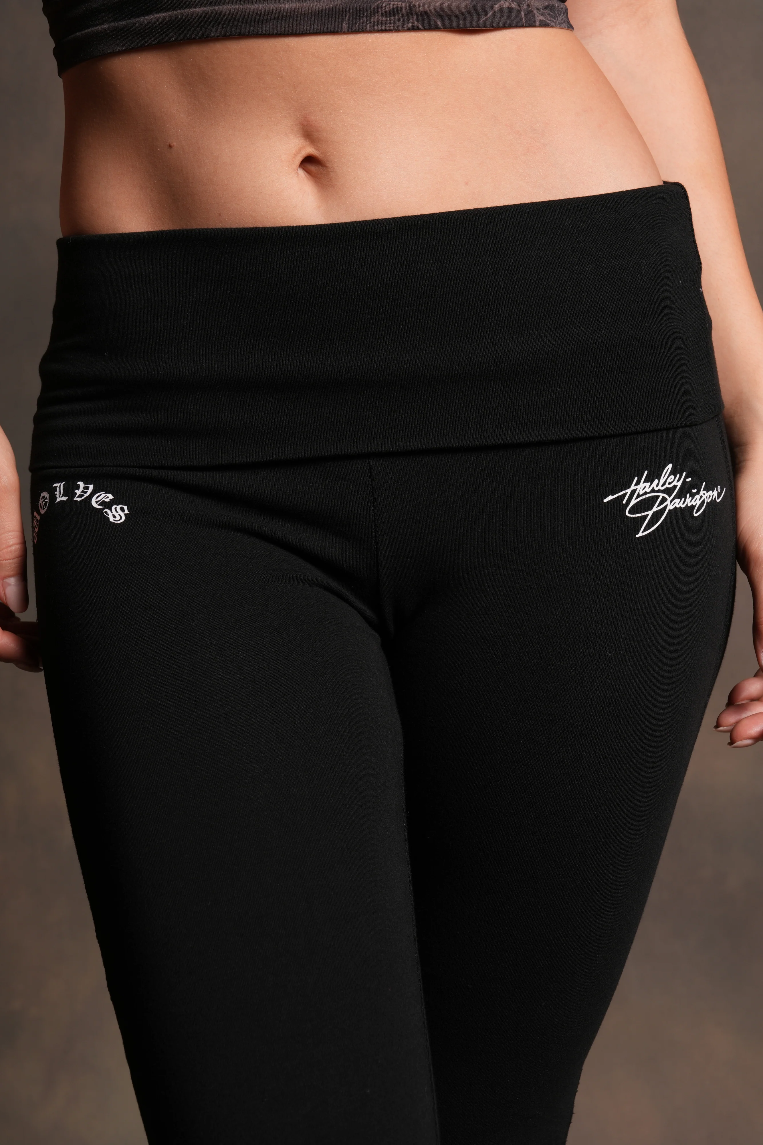 Harley Wolves Romy Foldover Pants in Black - Image 7