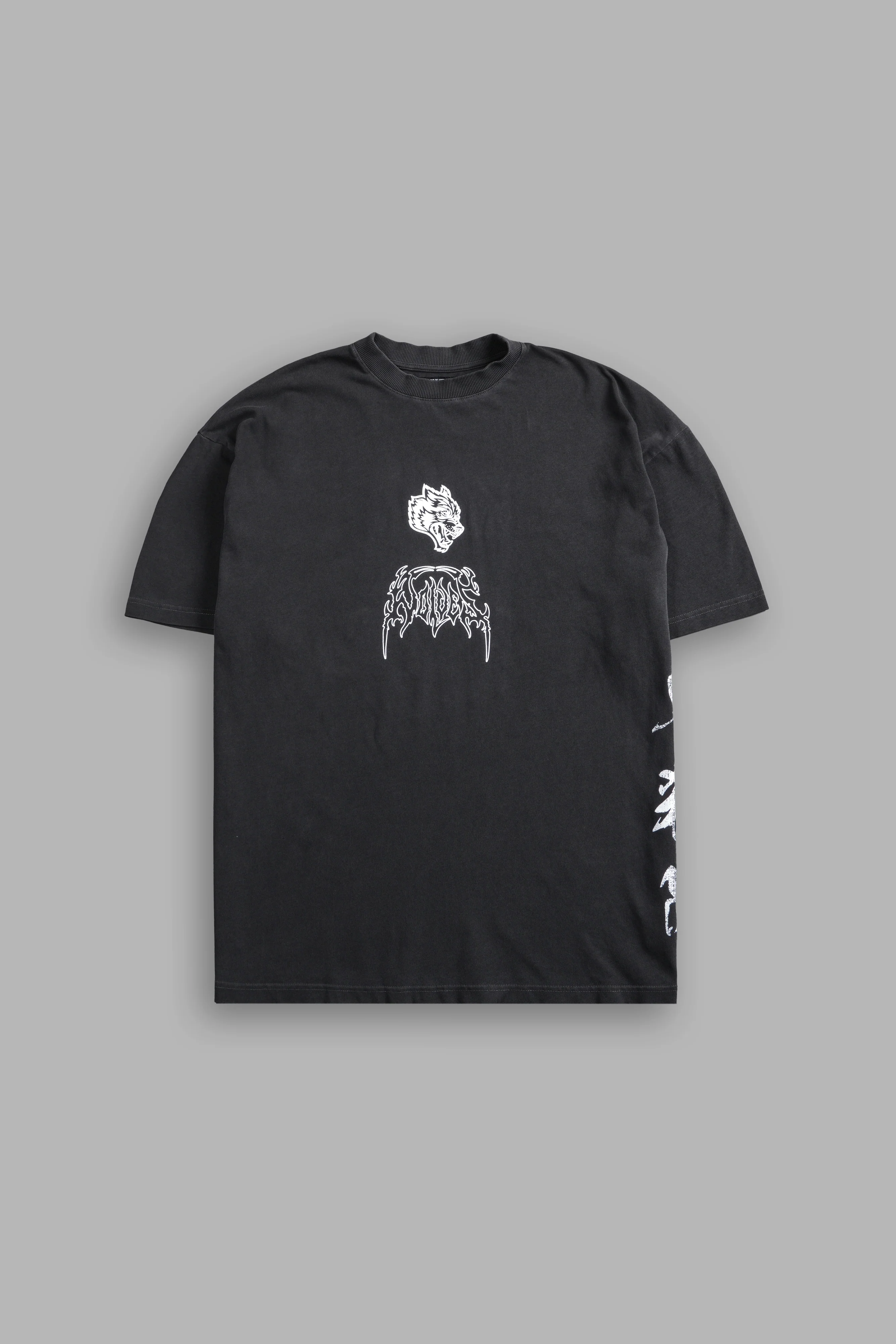 Heart Ablaze "Premium" Oversized Tee in Wolf Gray - Image 2