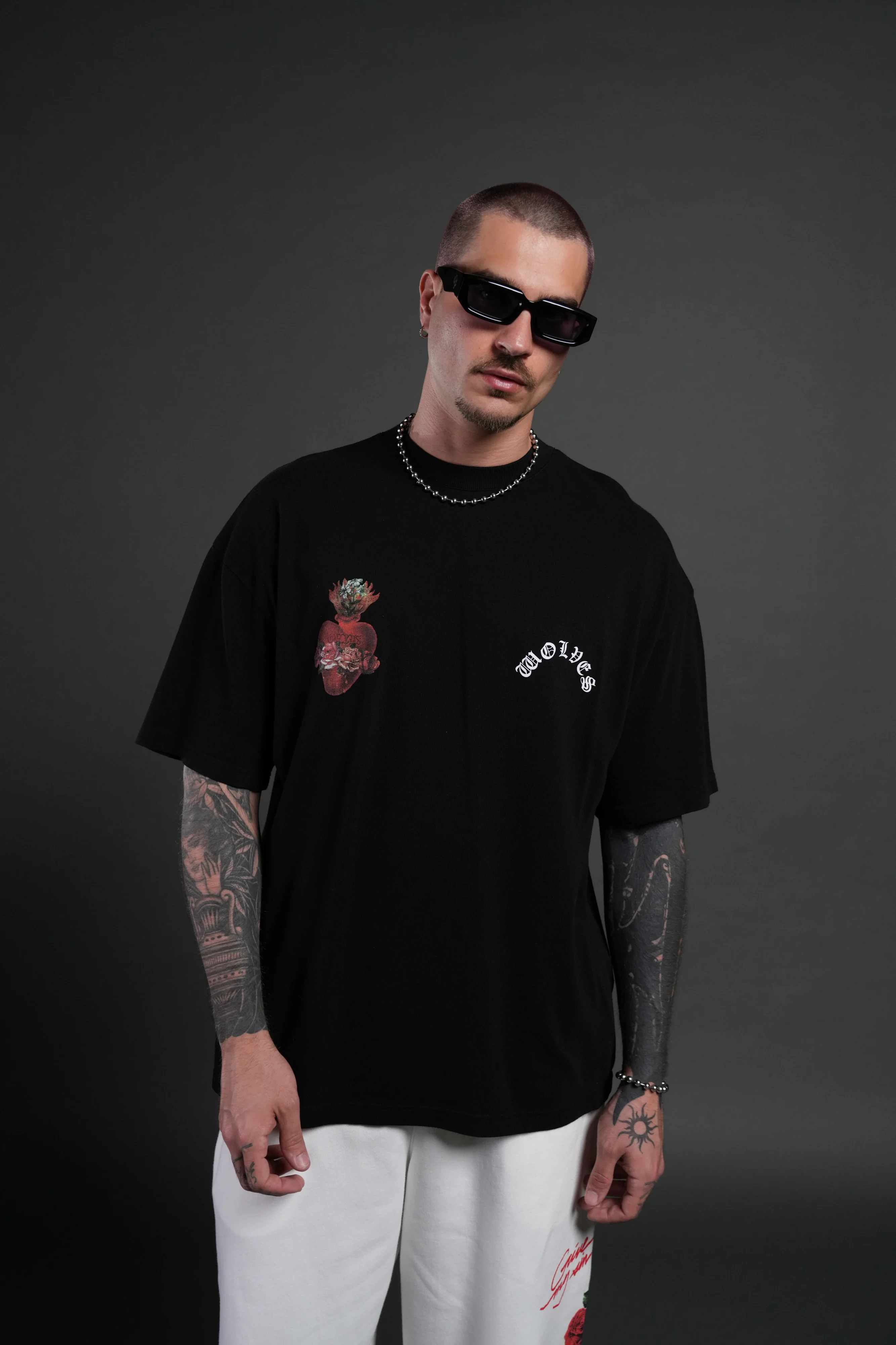 Heart Oath Premium Oversized Tee in Black - Image 2