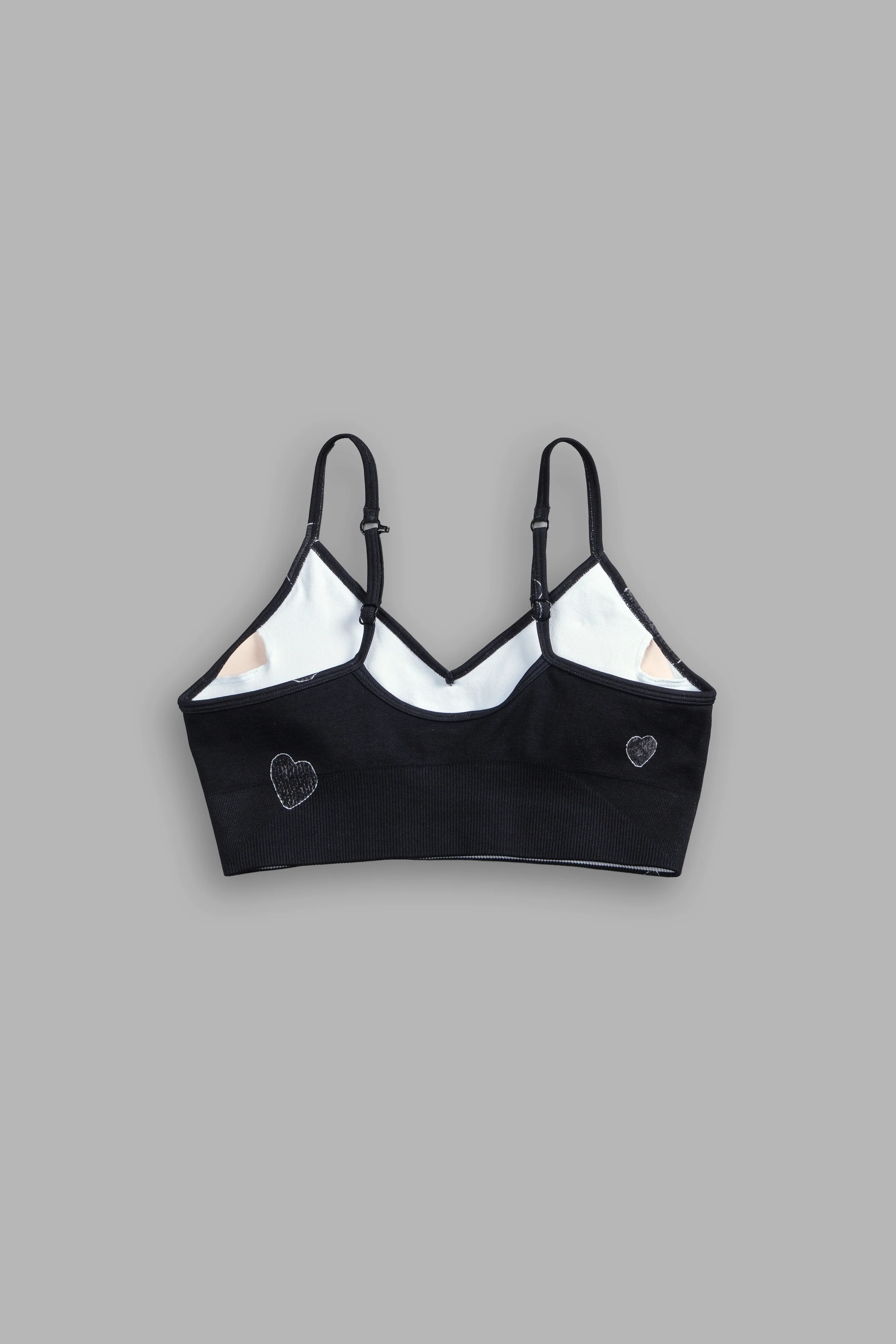 Her Energy "Everson" Seamless Sports Bra in Heart Candy Black - Image 6