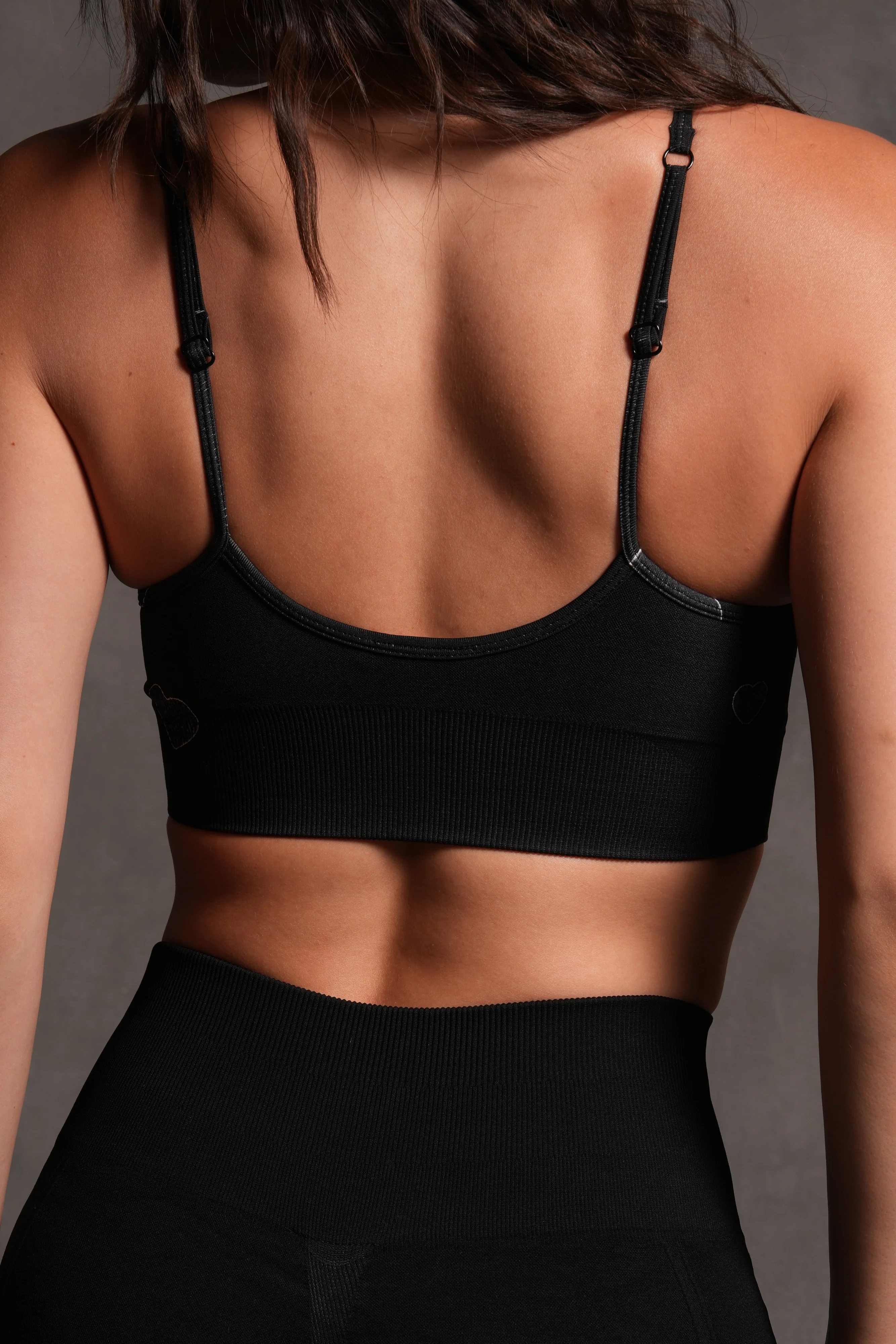Her Energy "Everson" Seamless Sports Bra in Heart Candy Black - Image 8