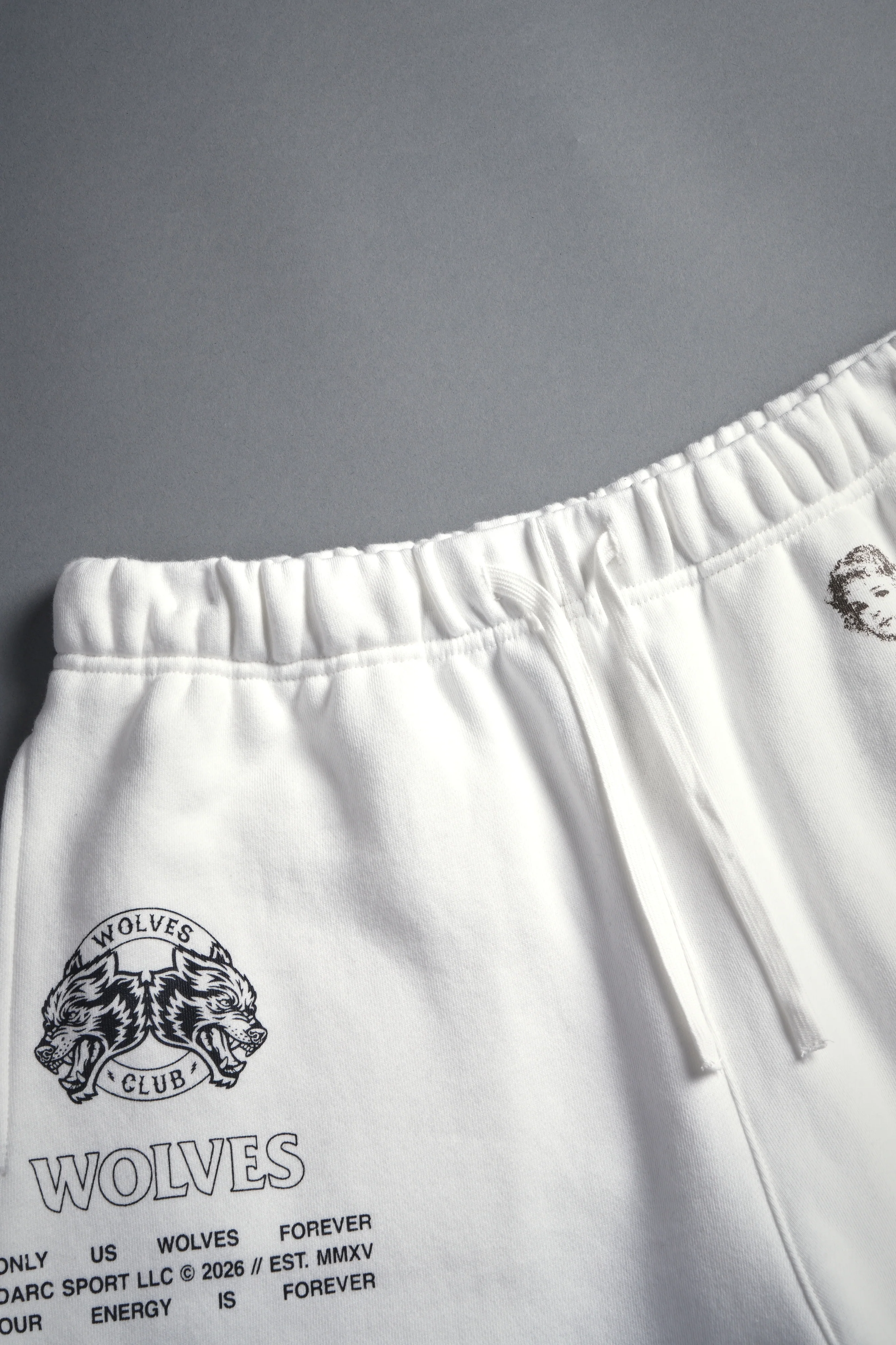 Hollow Virtue Post Lounge Sweat Shorts in Cream - Image 7