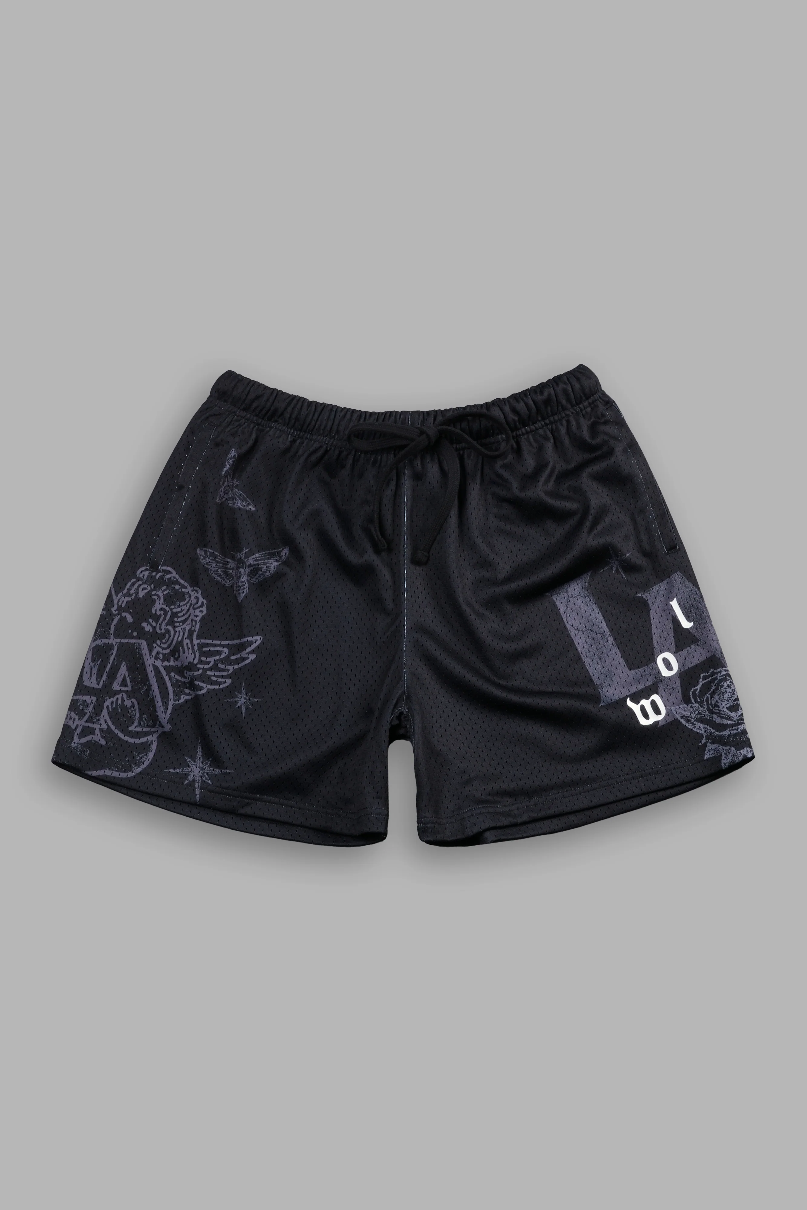 Homage To La Mesh Shorts in Black