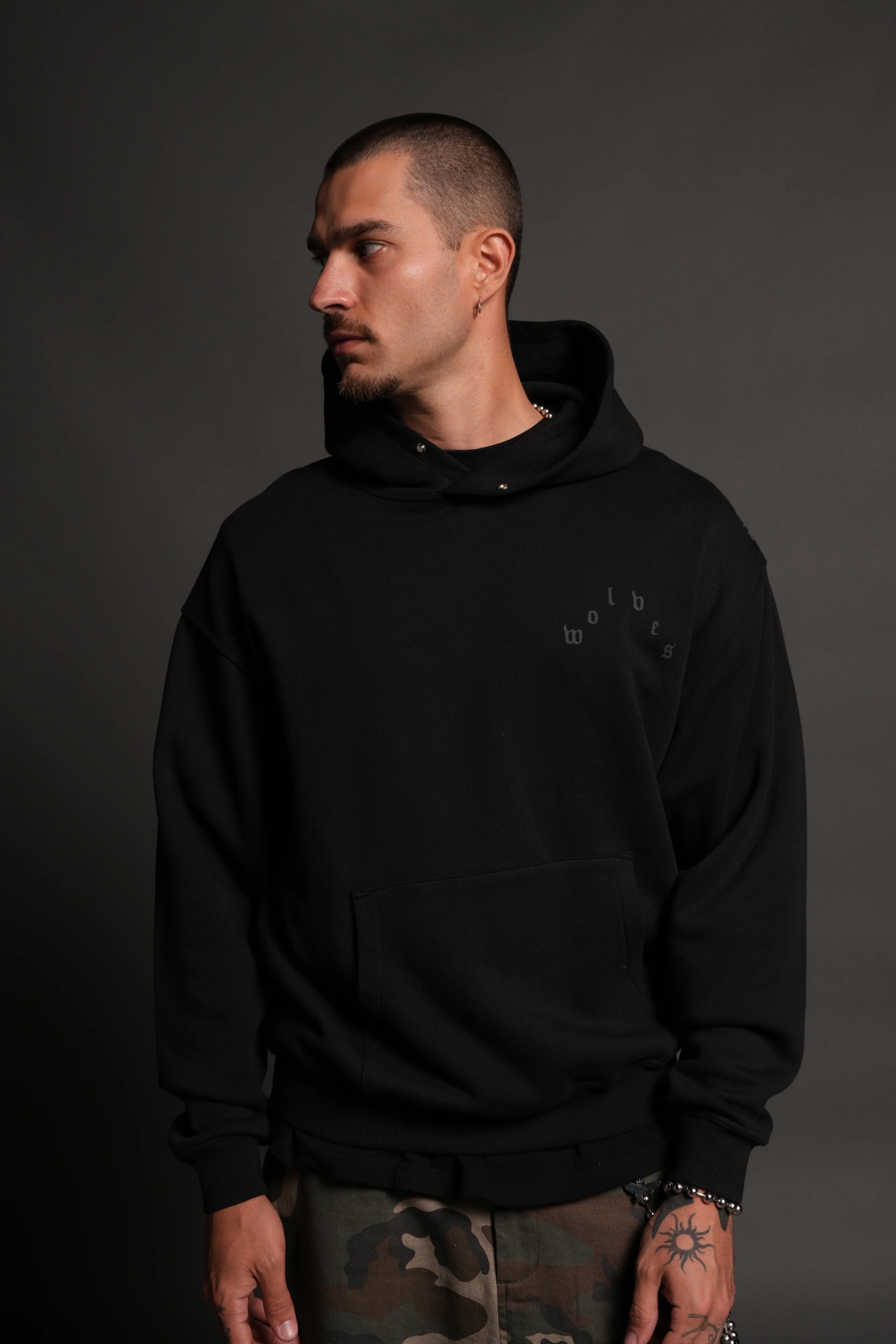 Homage To La Pierce Hoodie in Black - Image 2