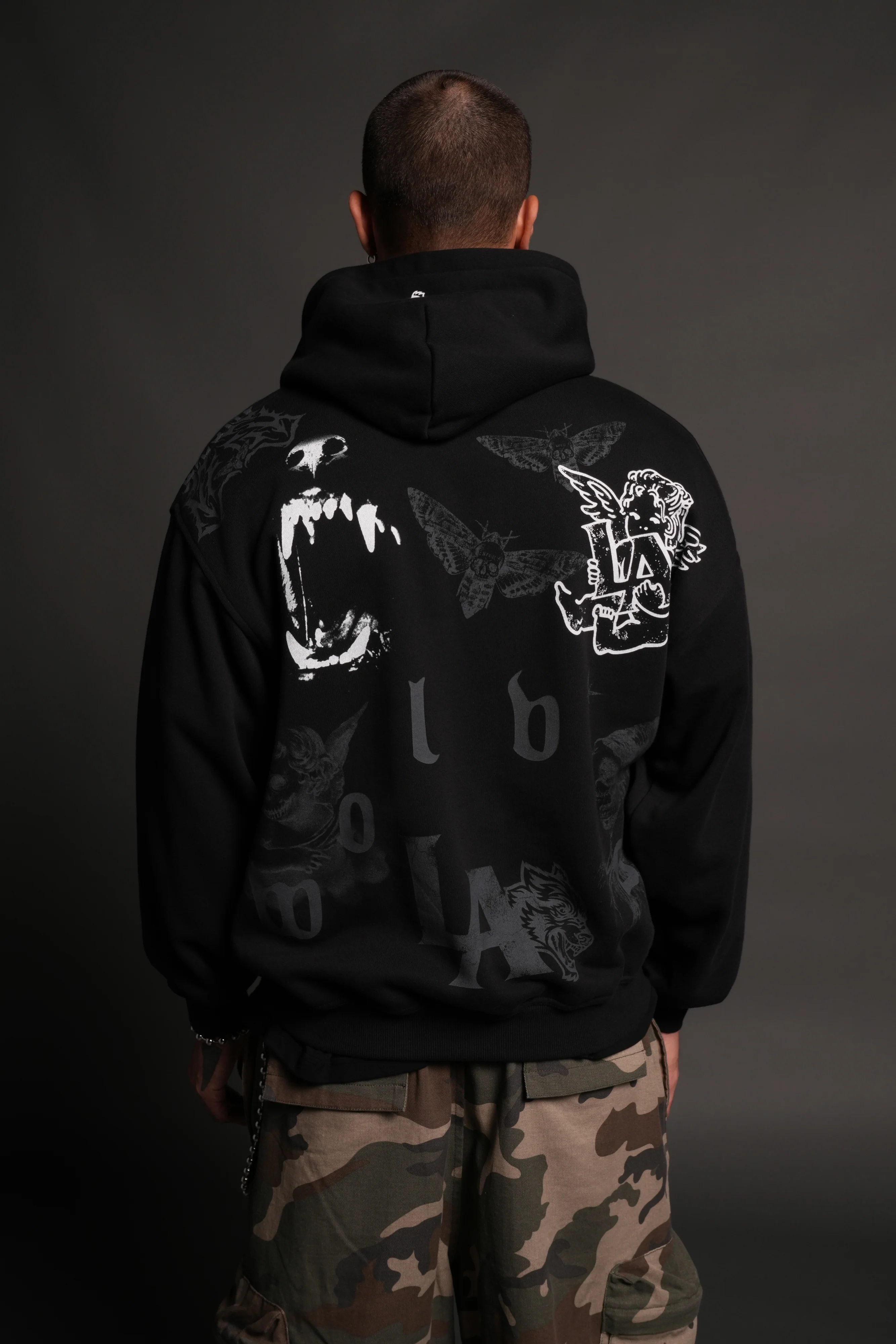 Homage To La Pierce Hoodie in Black - Image 4