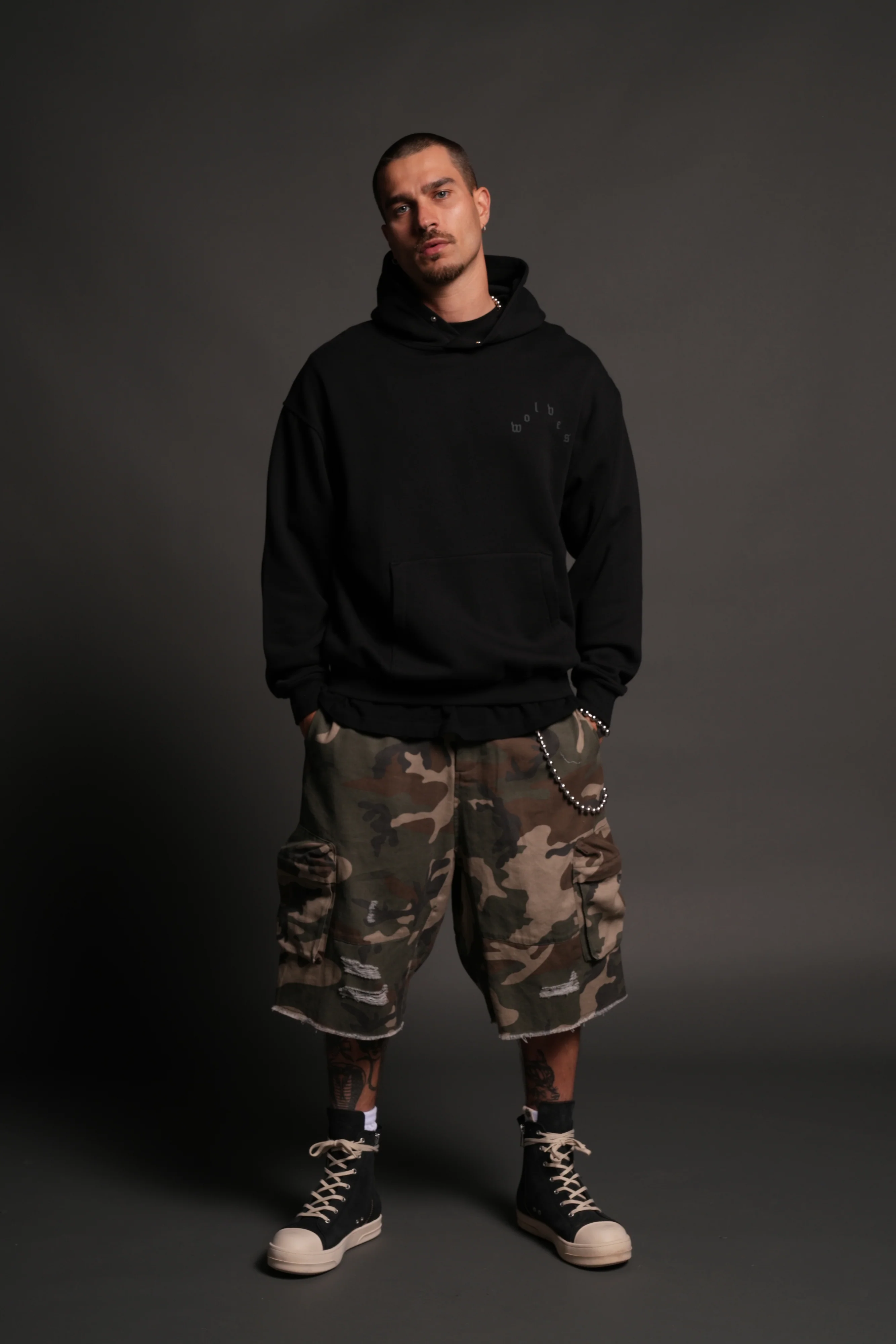 Homage To La Pierce Hoodie in Black - Image 5