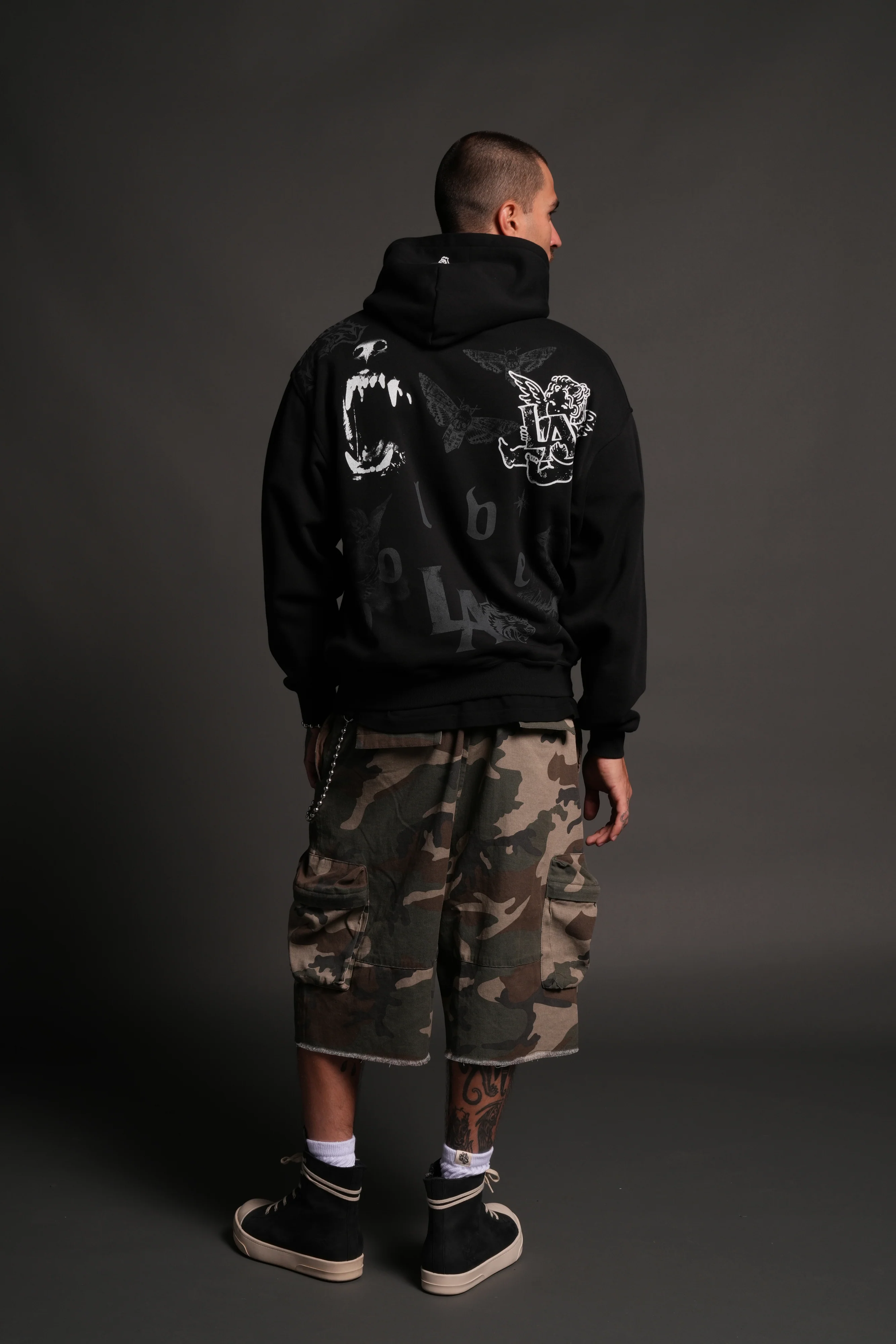 Homage To La Pierce Hoodie in Black - Image 6