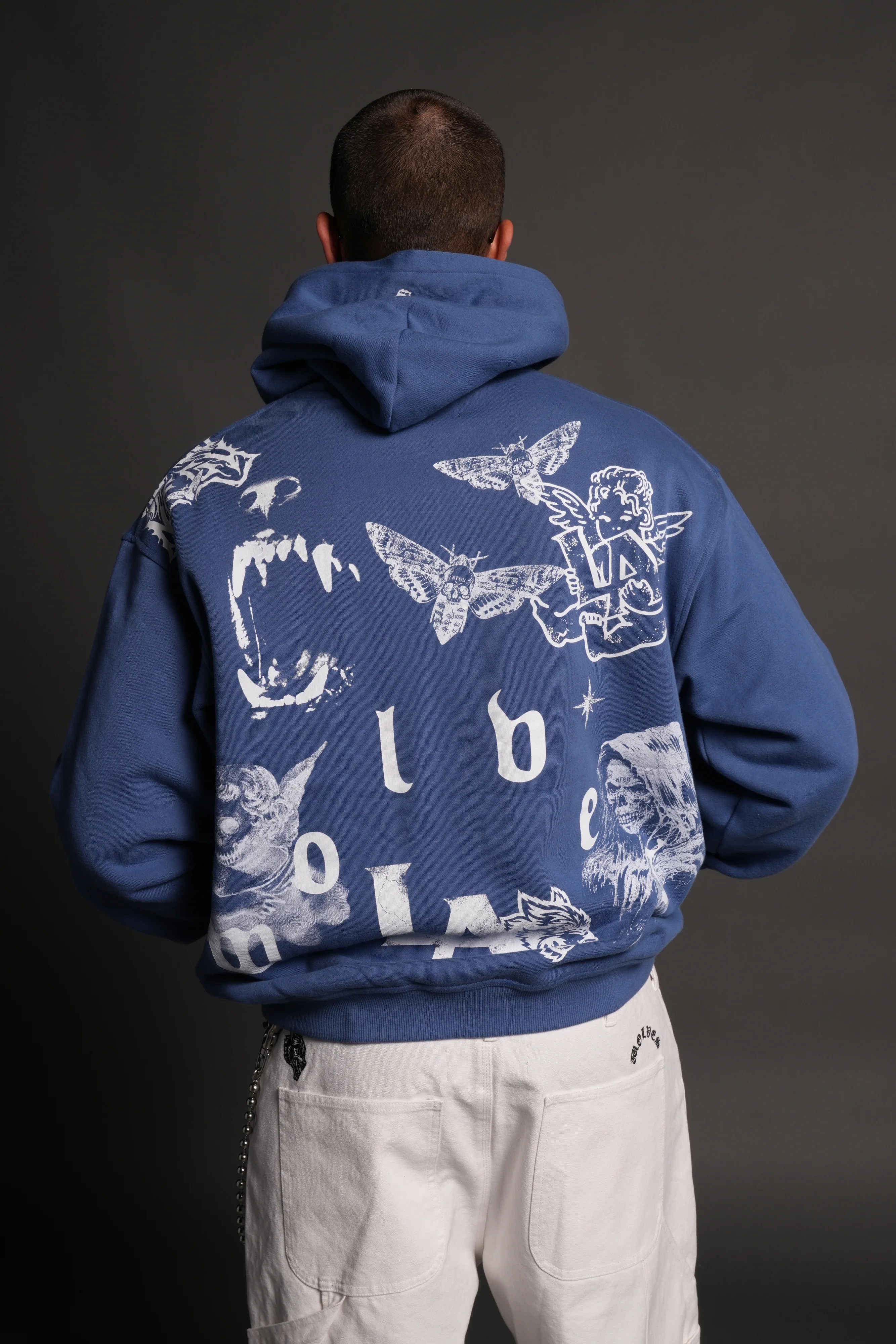 Homage To La Pierce Hoodie in La Blue - Image 4