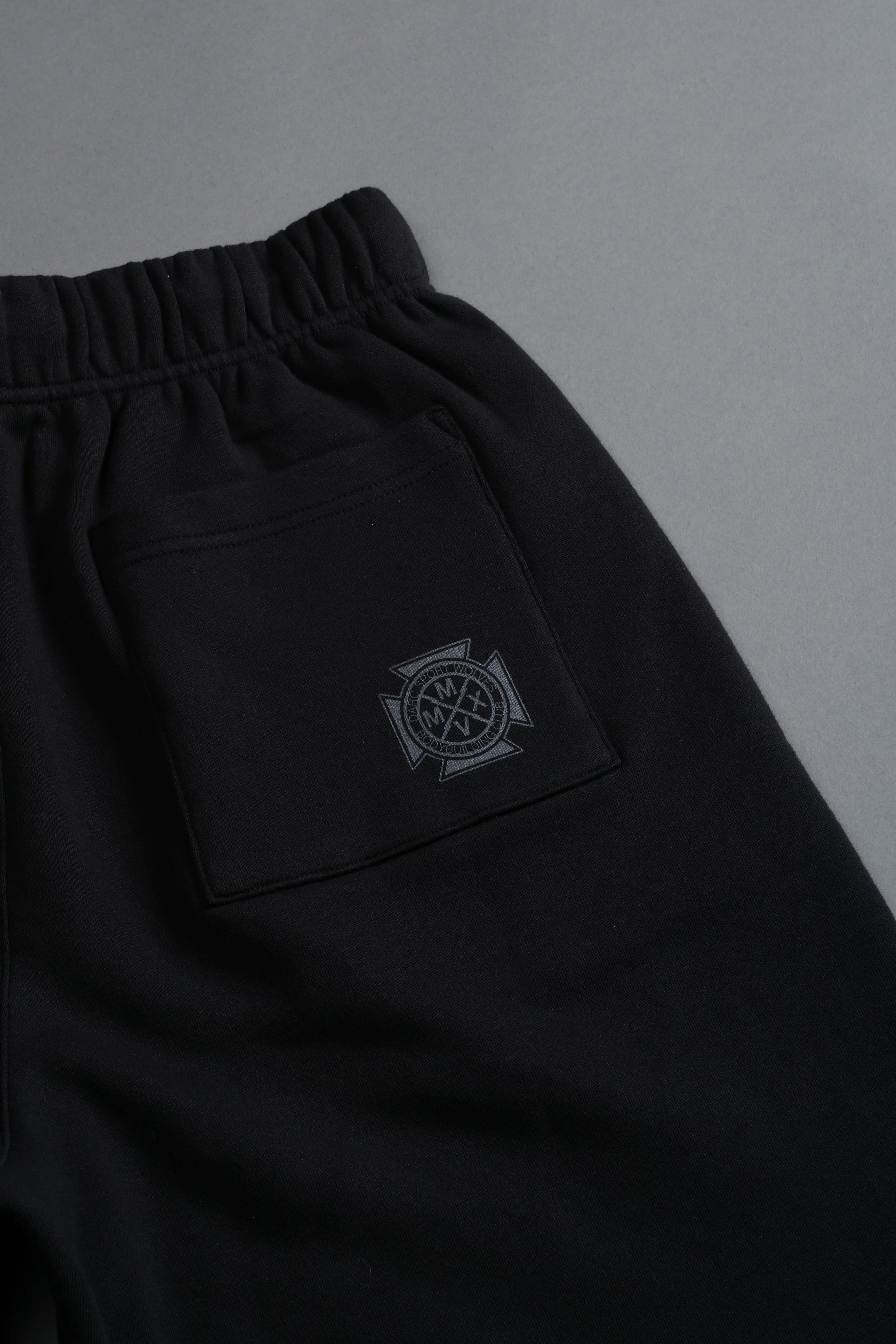 Homage To La Raw Hem Oversized Post Lounge Sweat Shorts in Black - Image 8