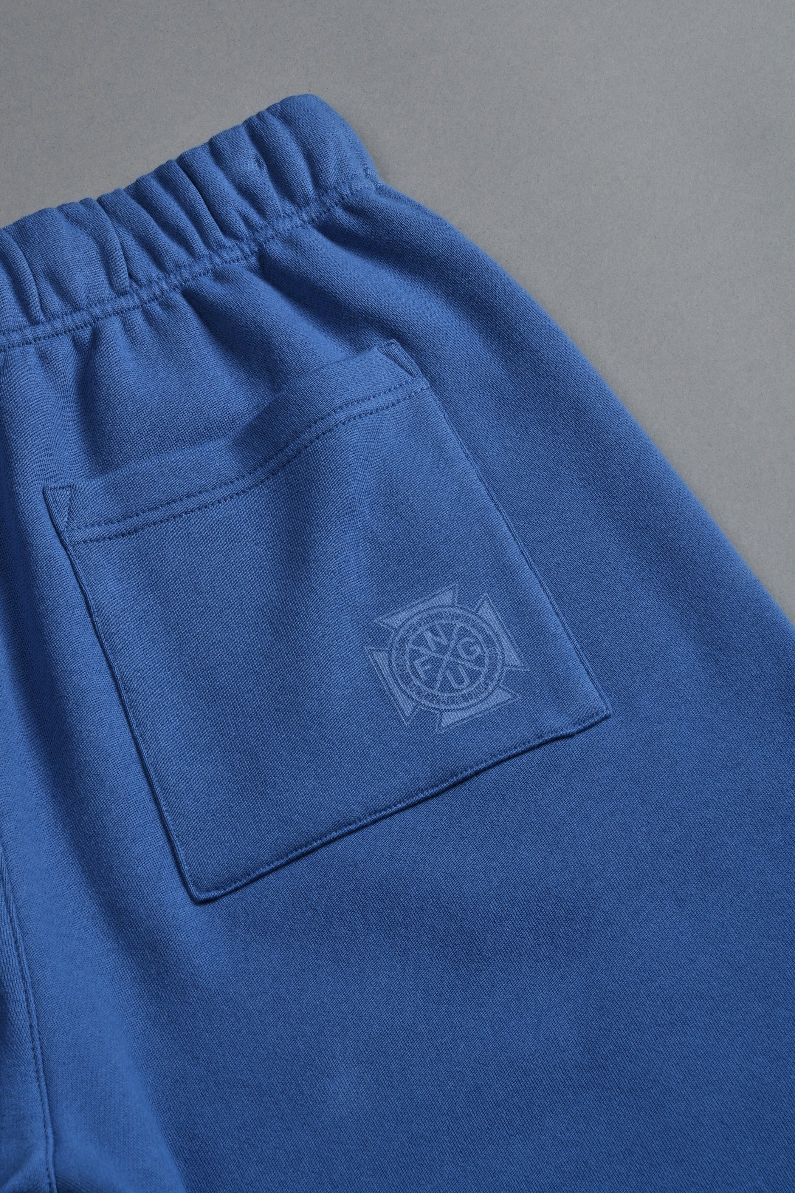 Homage To La Raw Hem Oversized Post Lounge Sweat Shorts in La Blue - Image 9