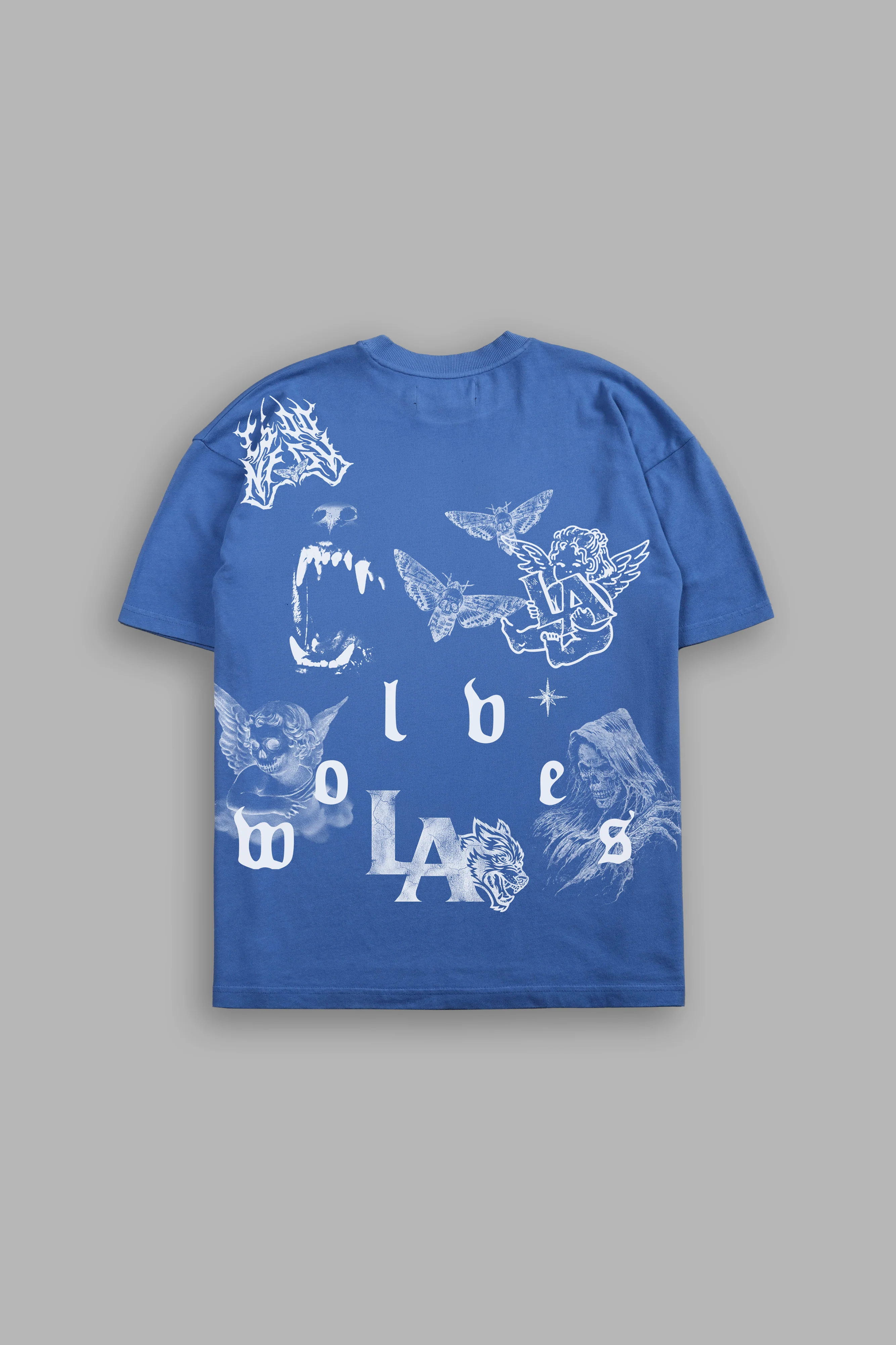 Homage to LA V2 Premium Oversized Tee in LA Blue