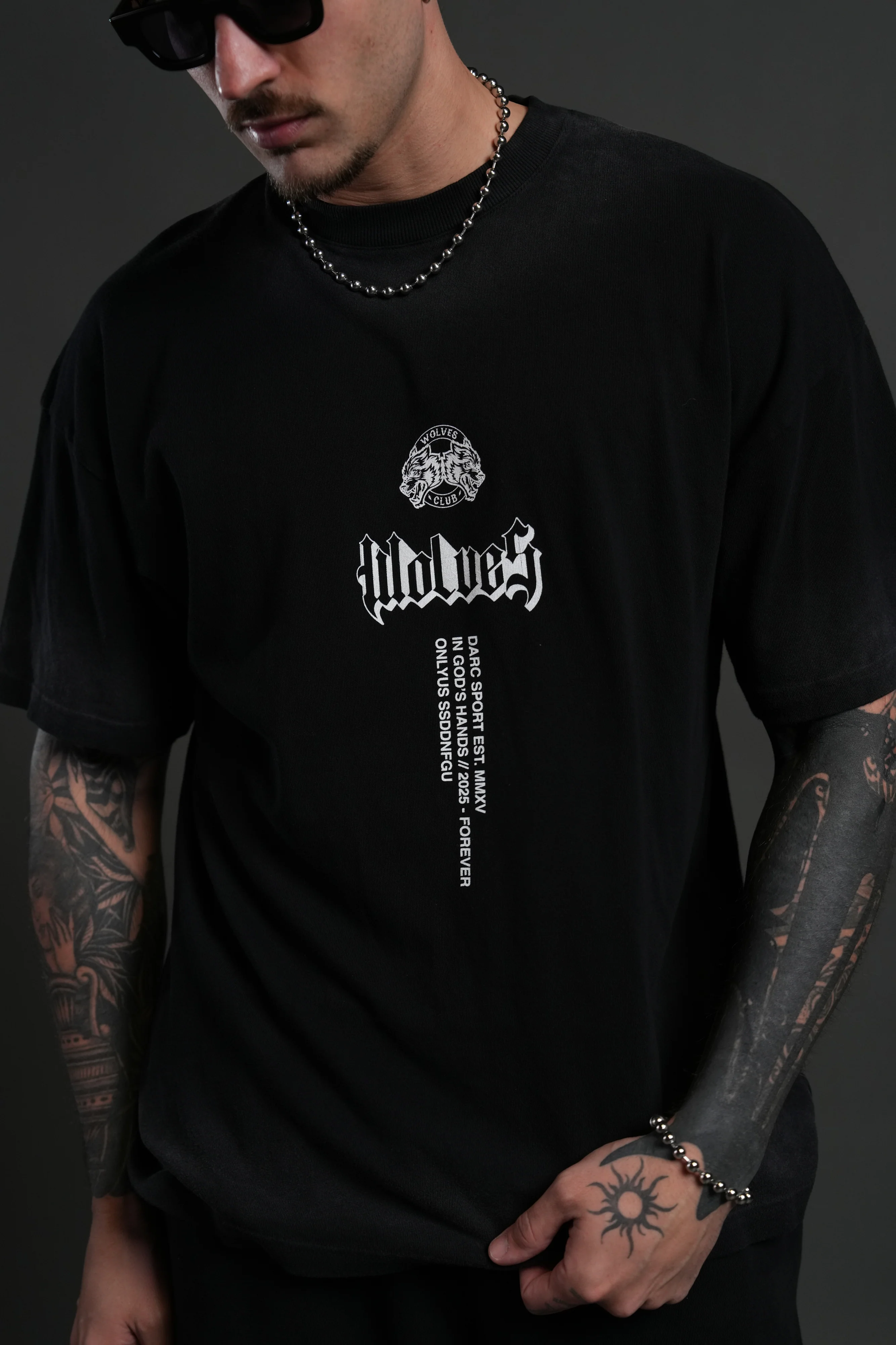 In God's Hands "Premium" Oversized Tee in Black Drift Wash - Image 6