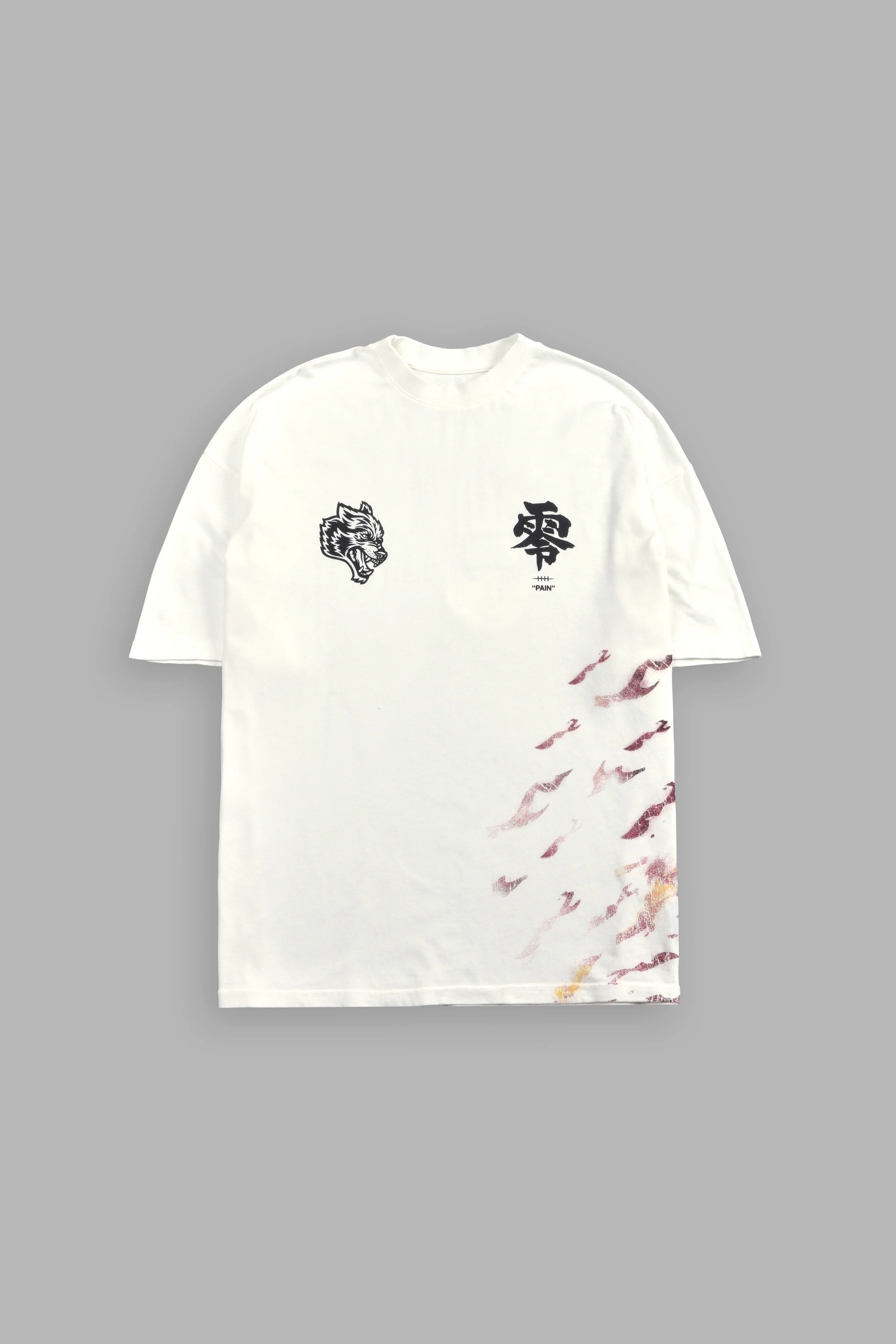 Infernal Pain Premium Oversized Tee in Cream - Image 2