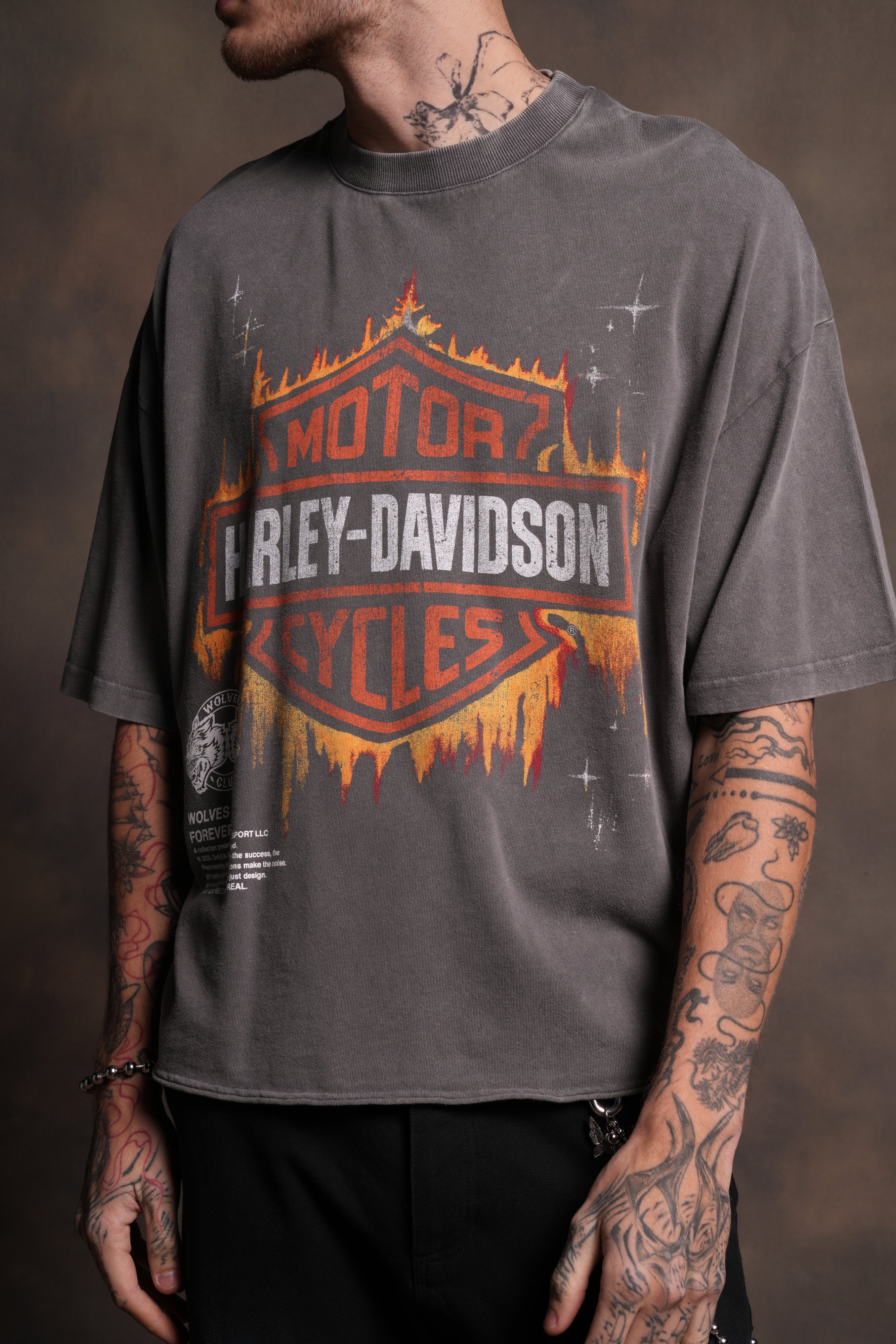 Inferno Shield Premium Unisex Raw Hem "Box Cut" Tee in Slate Gray - Image 11