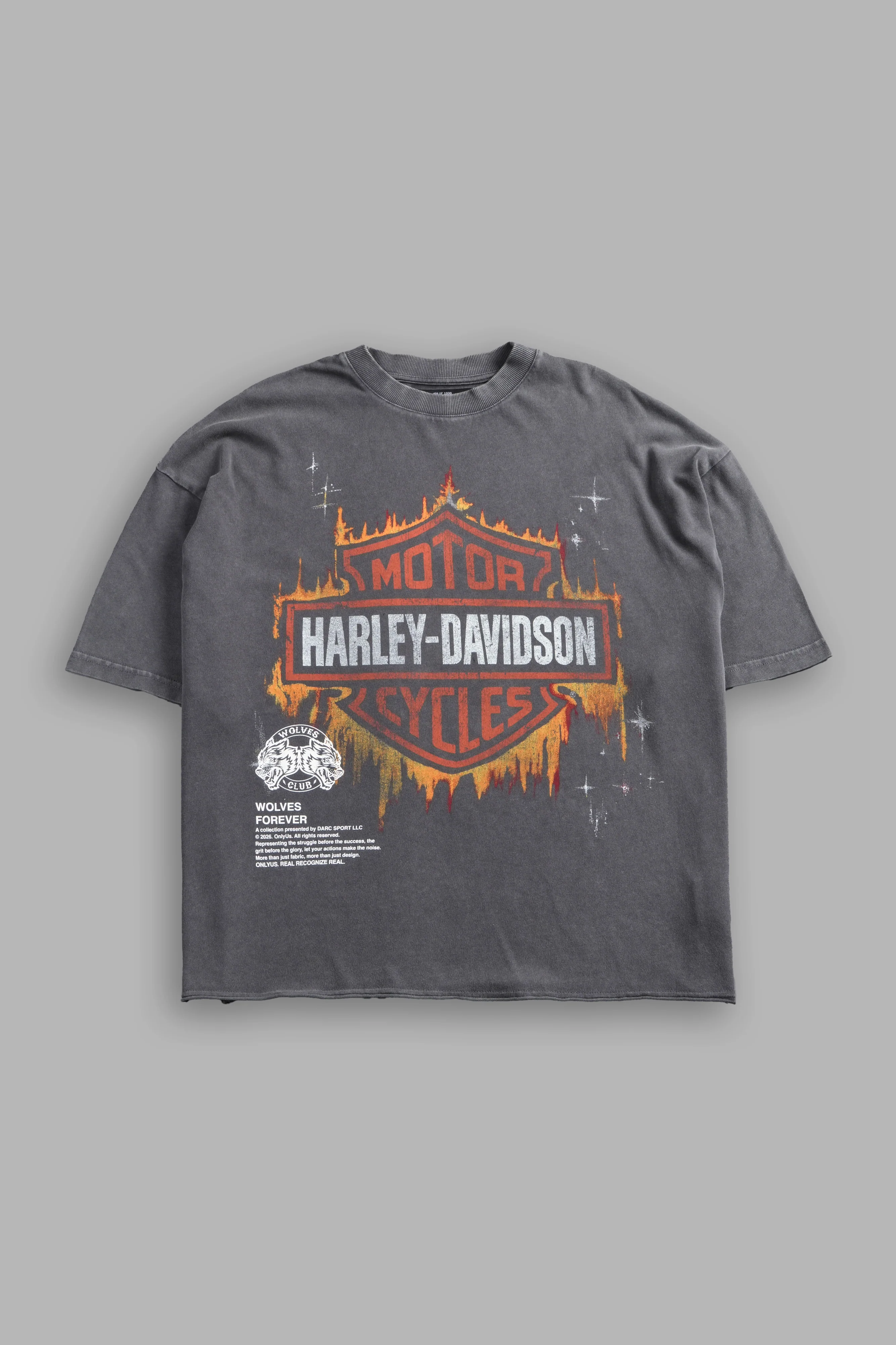 Inferno Shield Premium Unisex Raw Hem "Box Cut" Tee in Slate Gray - Image 4