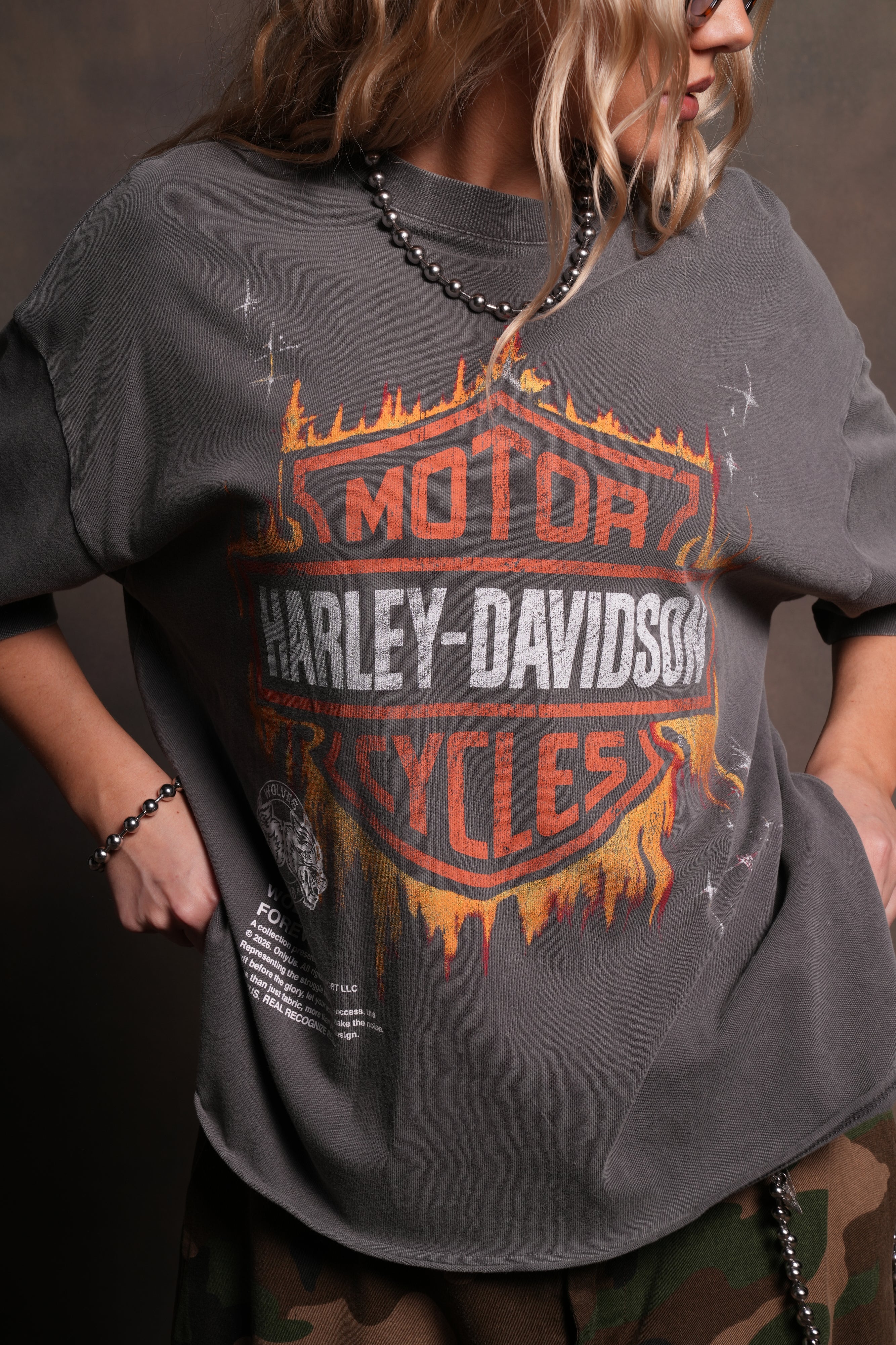 Inferno Shield Premium Unisex Raw Hem "Box Cut" Tee in Slate Gray - Image 7