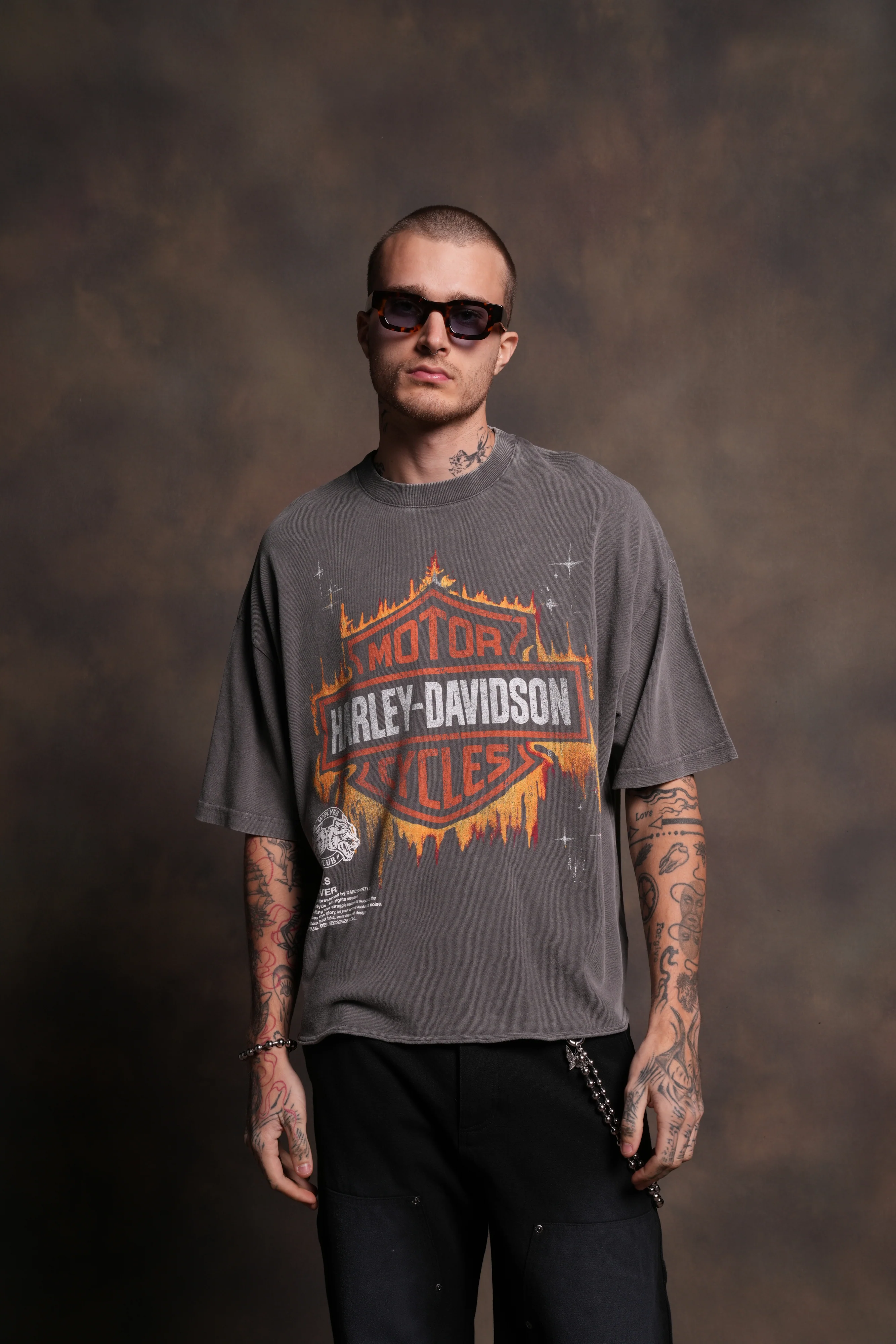 Inferno Shield Premium Unisex Raw Hem "Box Cut" Tee in Slate Gray - Image 9