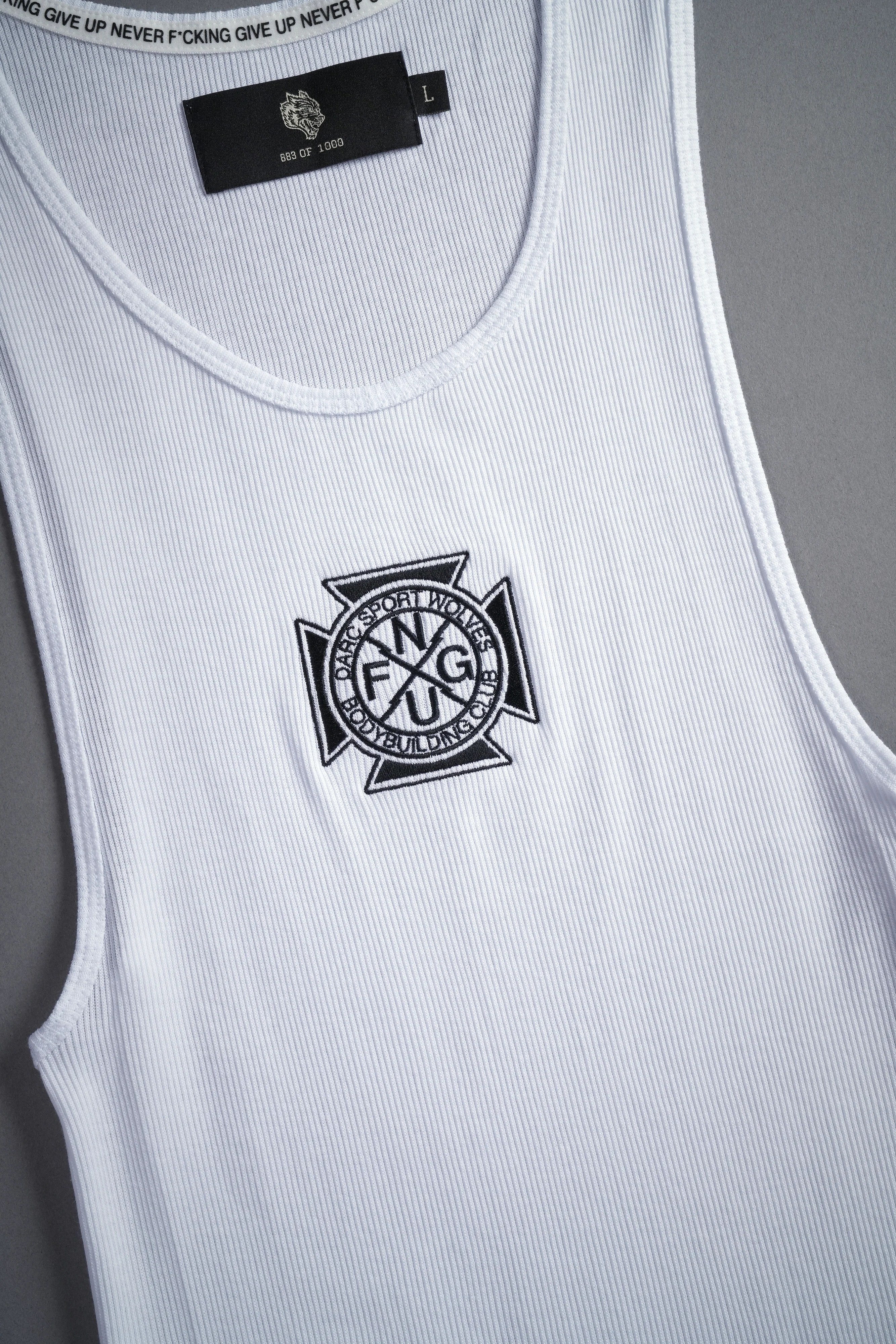 Iron Cross "Ribbed" Tank in White - Image 5