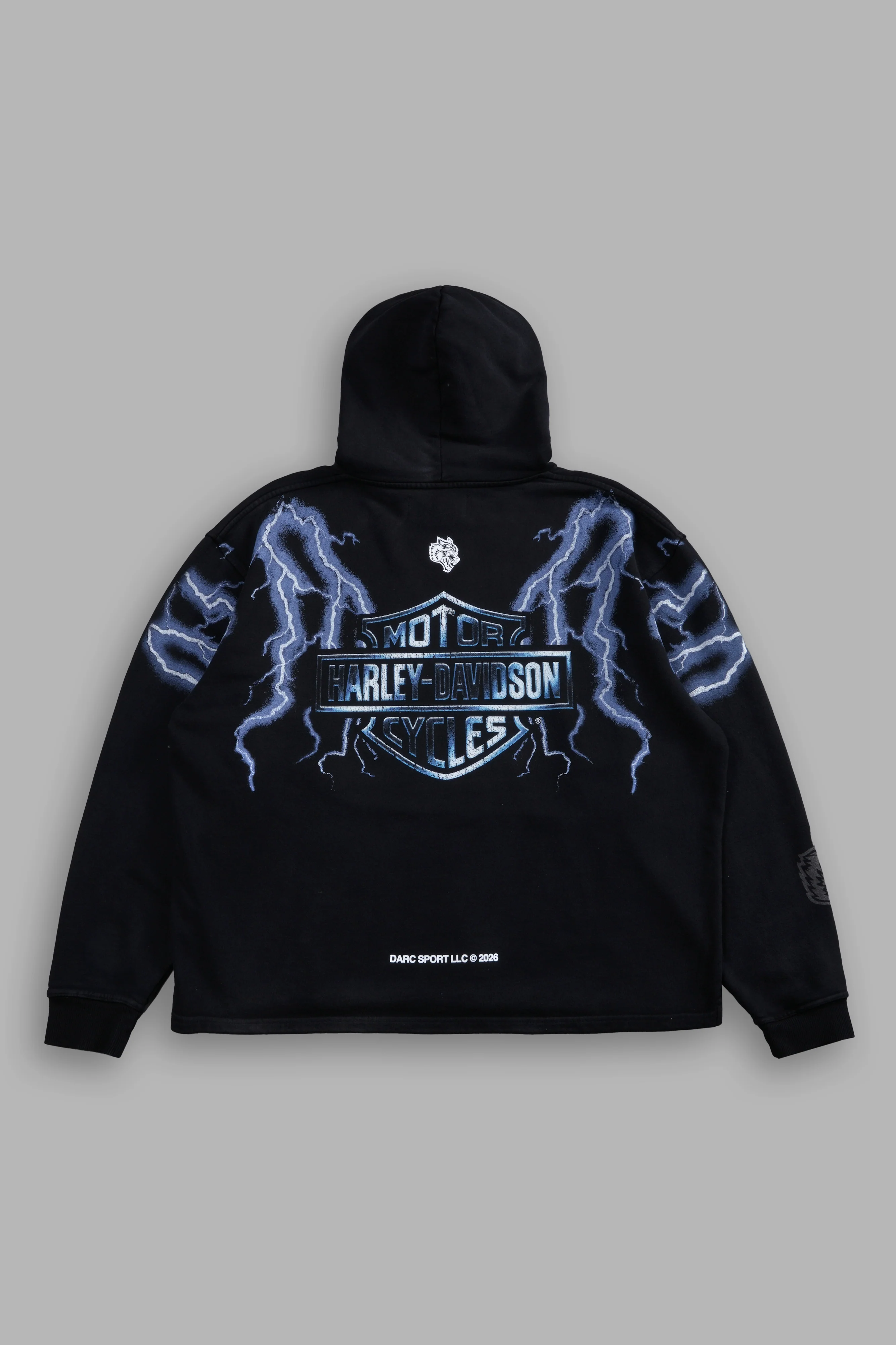 Iron Lightning "Moaty" Hoodie in Black Drift Wash