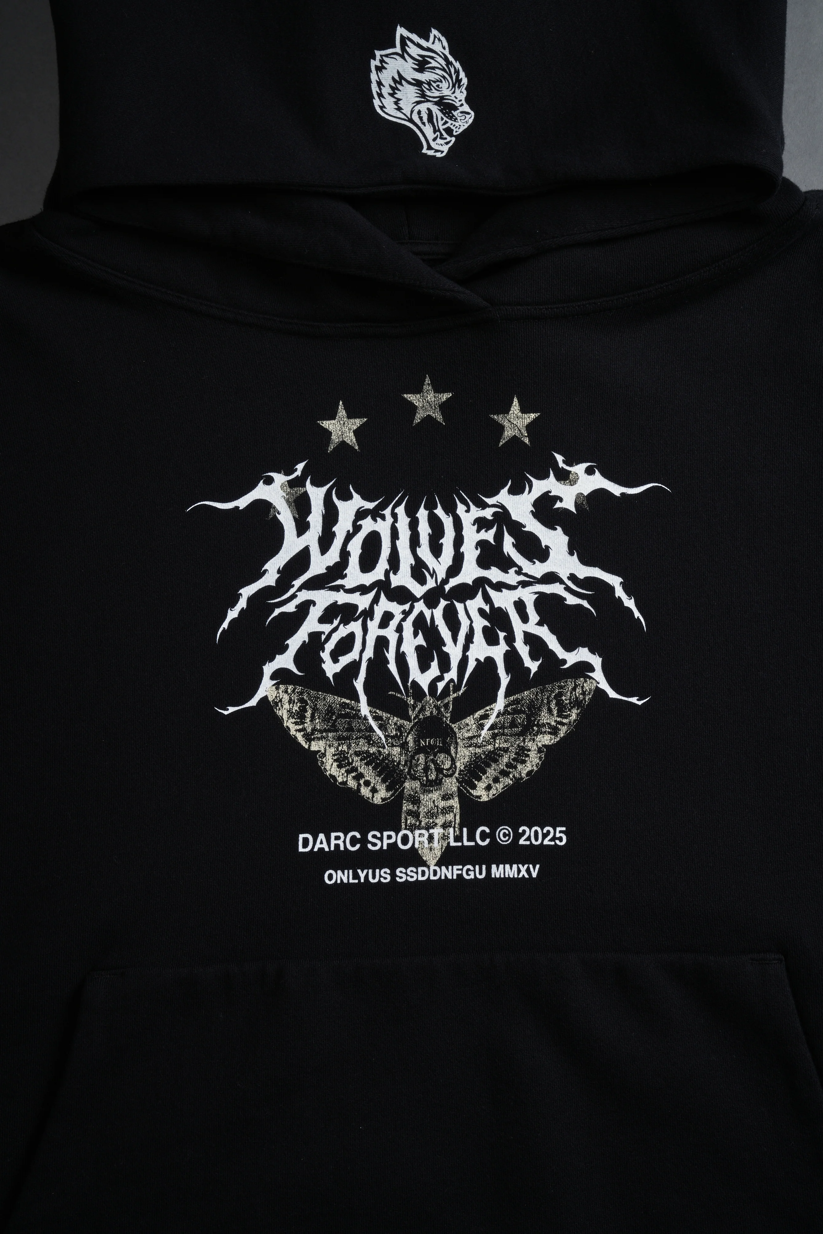 Iron Pack Grunge Gage Cap Sleeve Hoodie in Black - Image 6