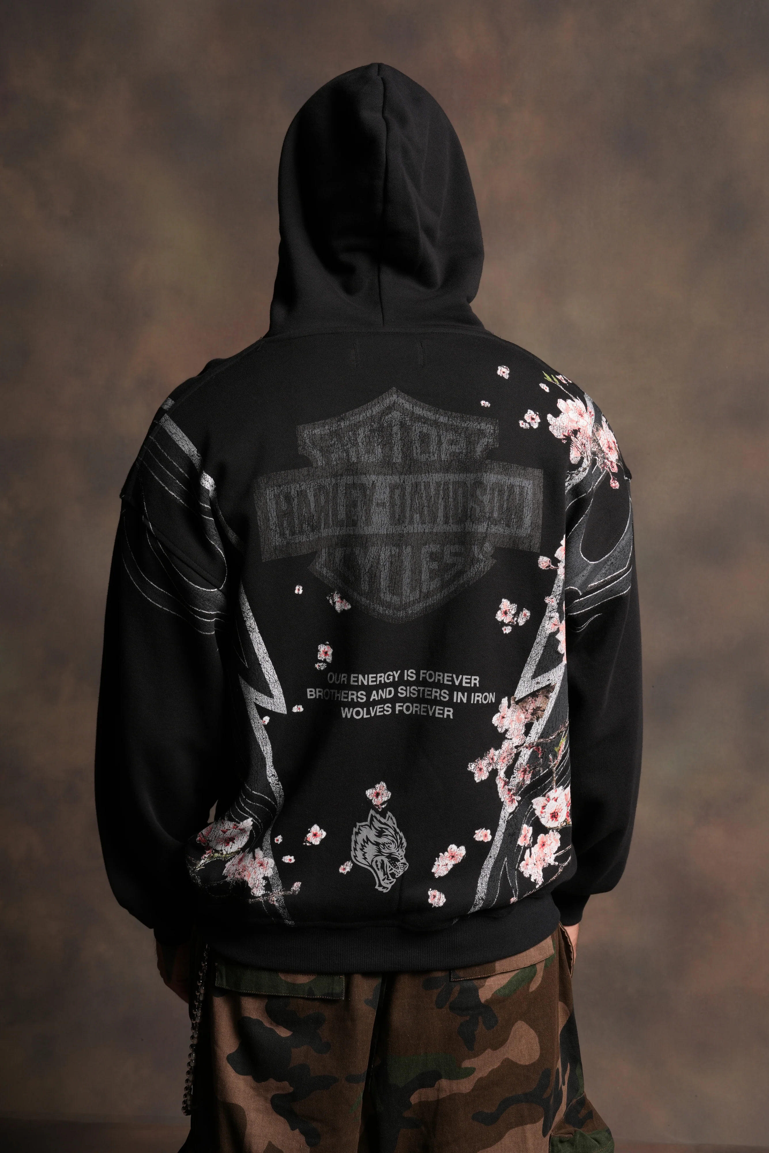 Iron Sakura Bishop Hoodie in Black - Image 2