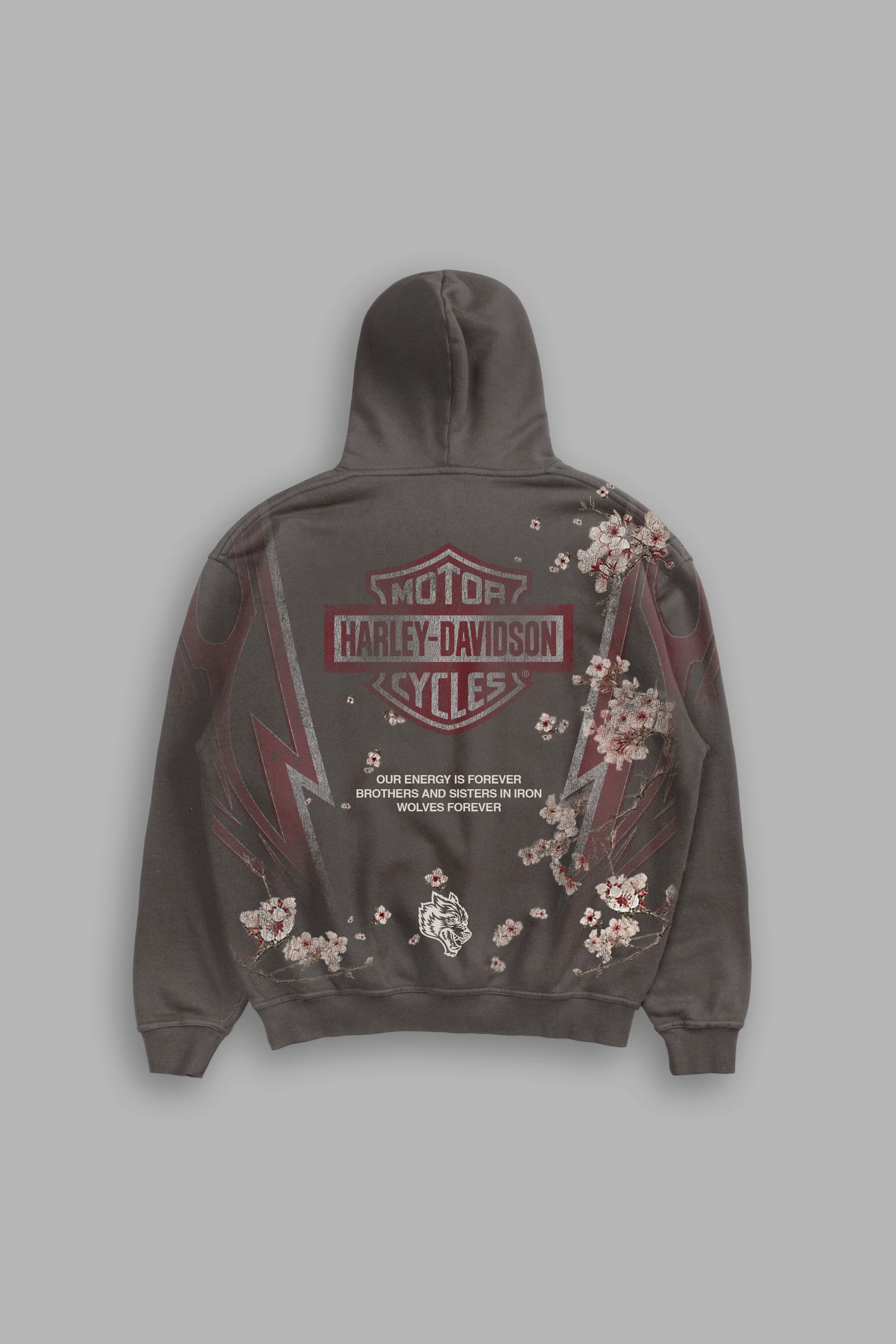 Iron Sakura Bishop Hoodie in Darc Brown Drift Wash - Image 2