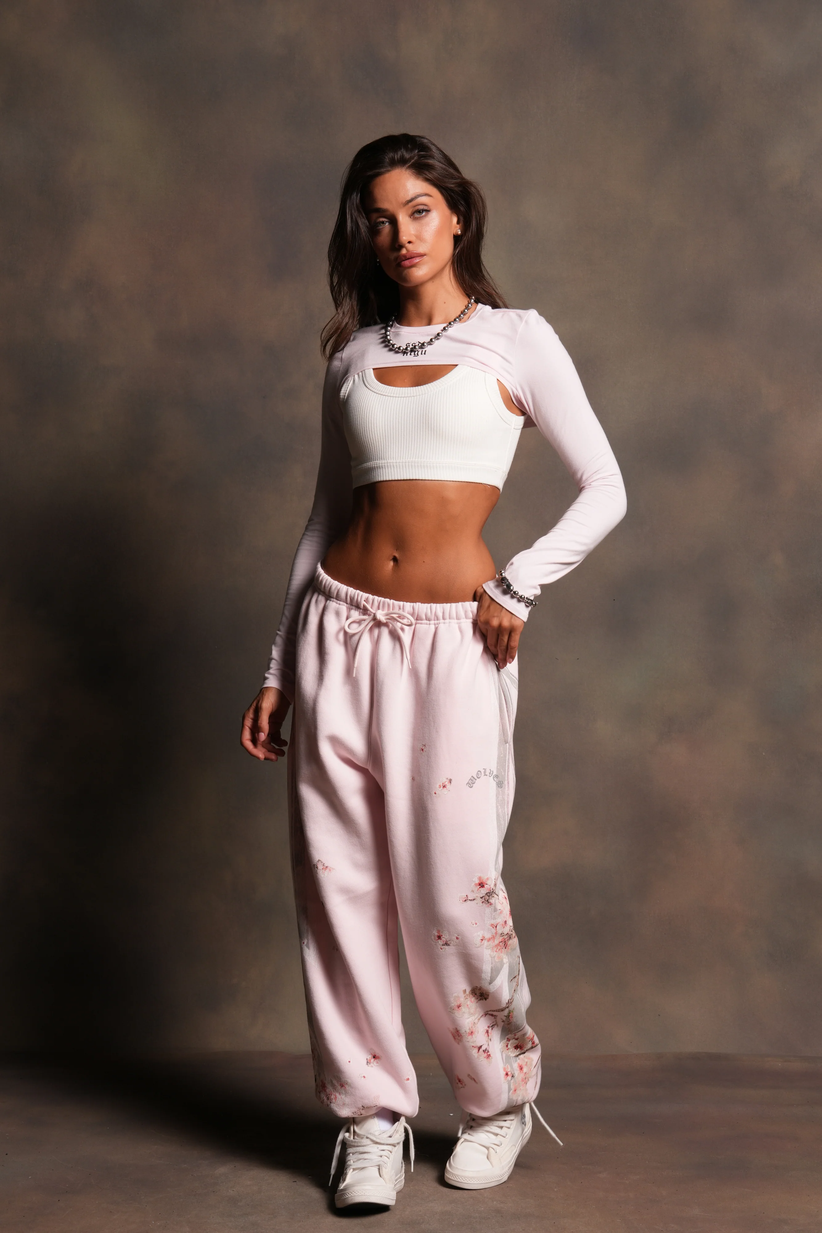 Iron Sakura Lightweight Lounger Sweat Pants in Blush Pink - Image 3