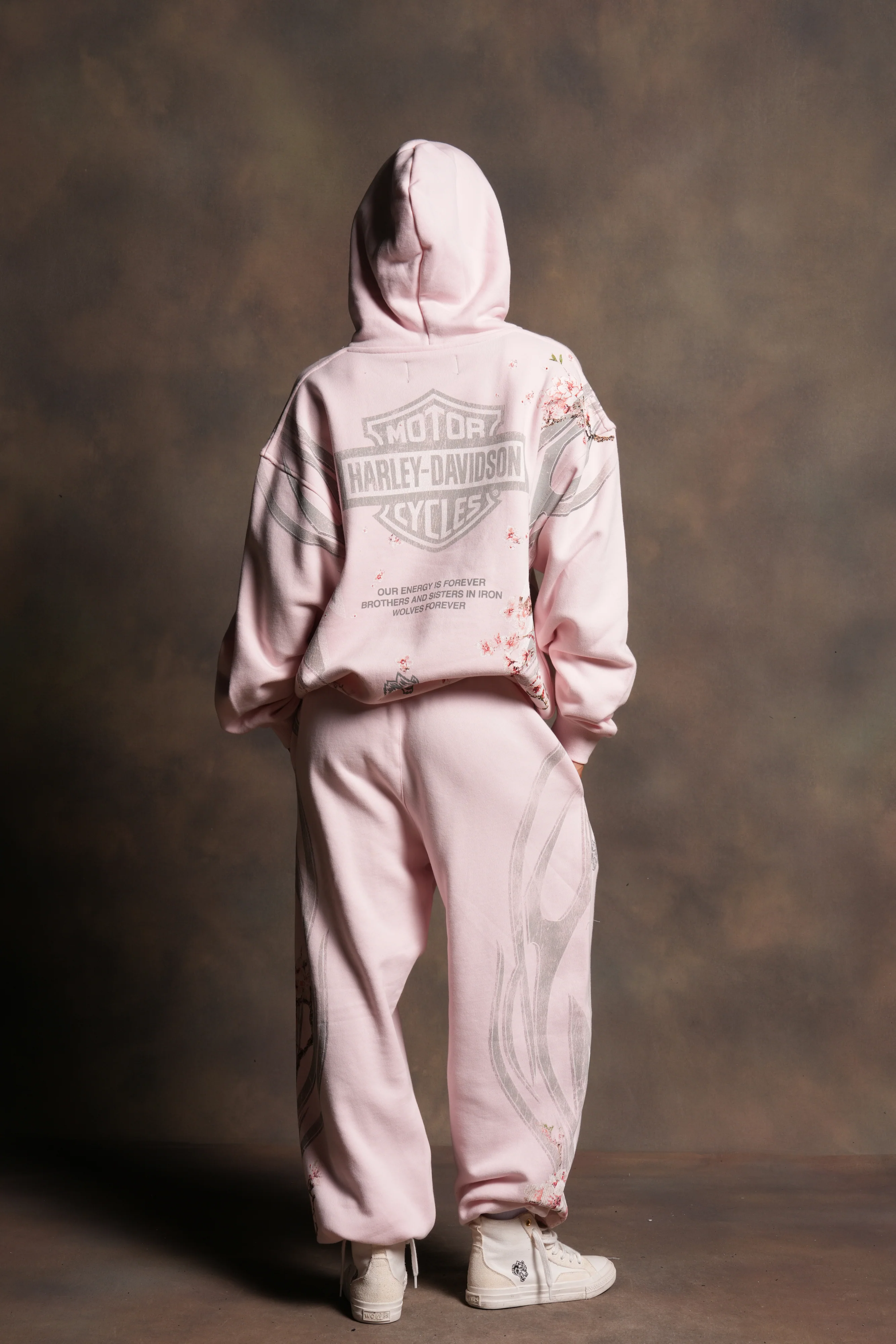 Iron Sakura Pierce Hoodie in Blush Pink - Image 5