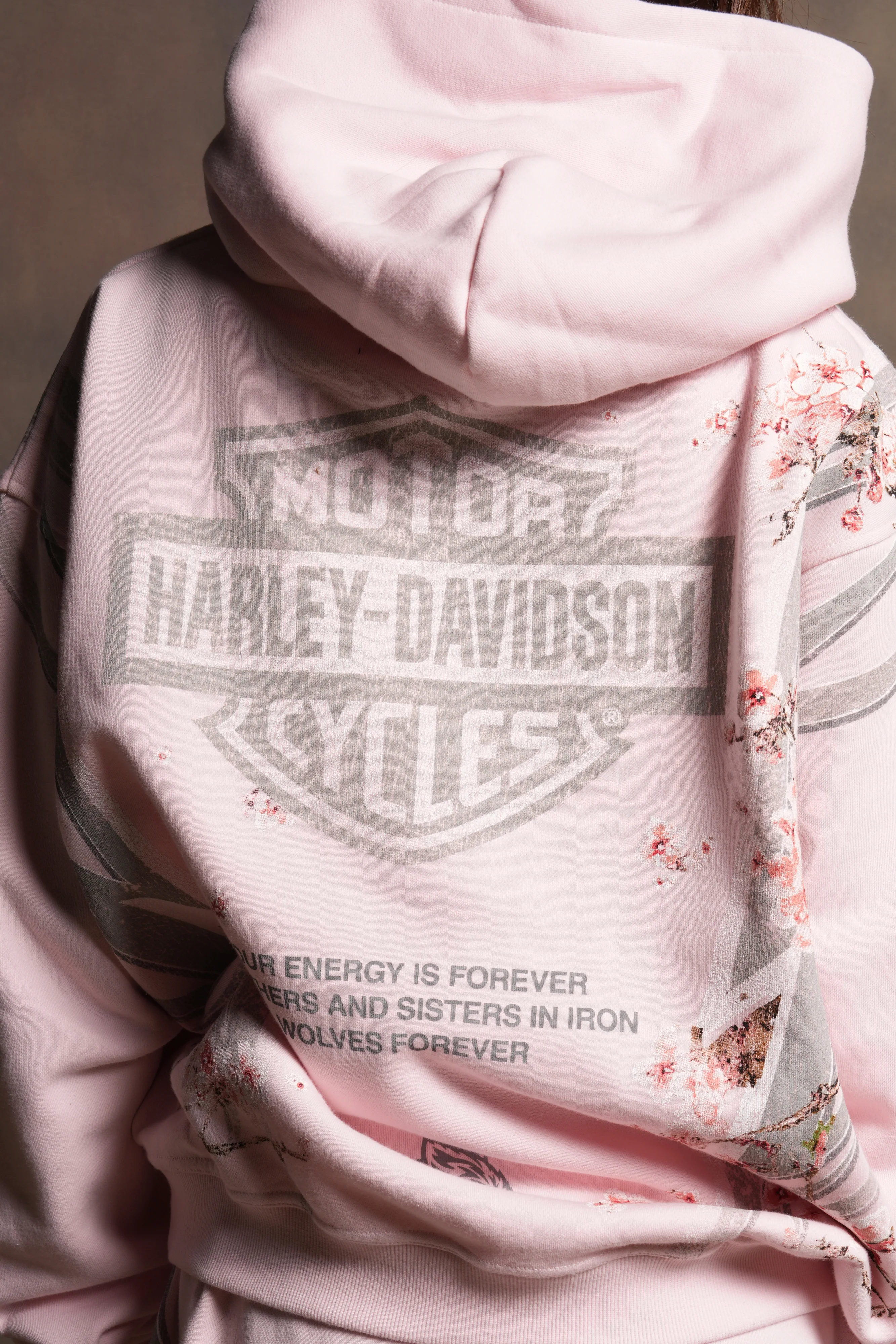 Iron Sakura Pierce Hoodie in Blush Pink - Image 7
