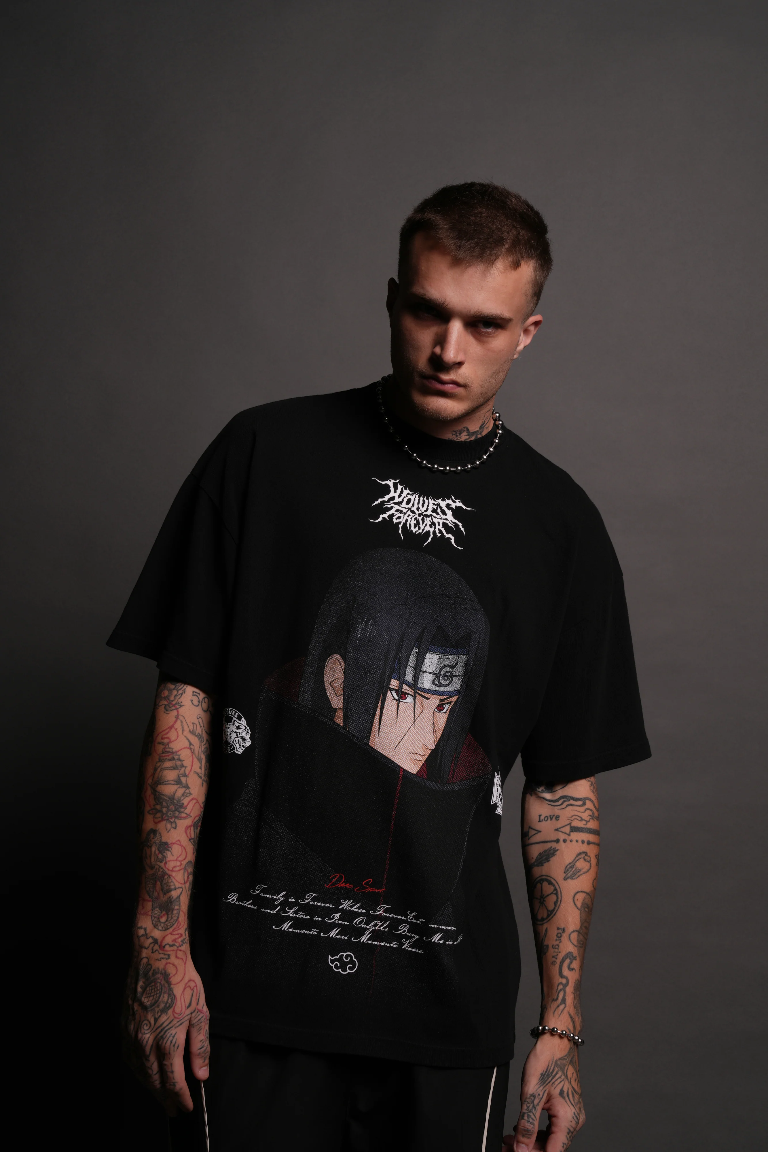 Itachi Forever "Premium" Oversized Tee in Black - Image 4