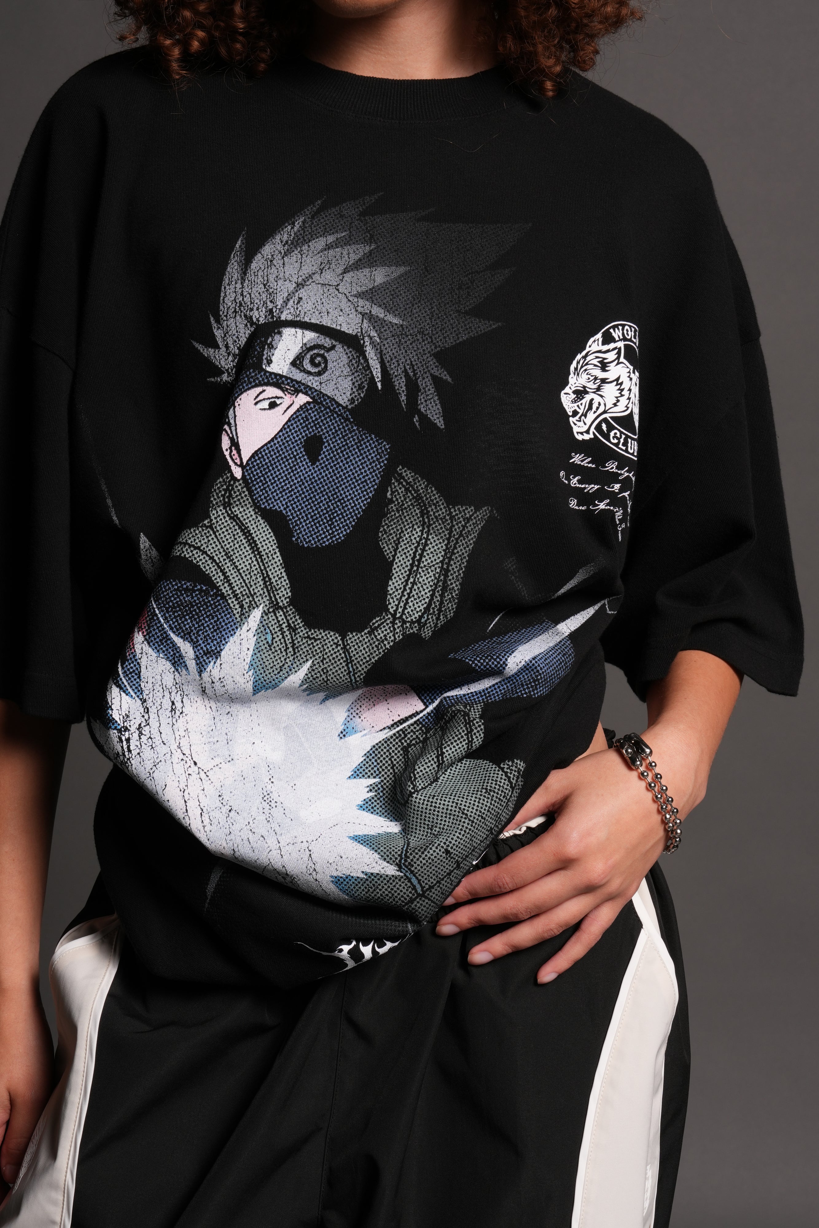 Kakashi Hatake "Side-By-Side" Series Premium Tee in Black - Image 13