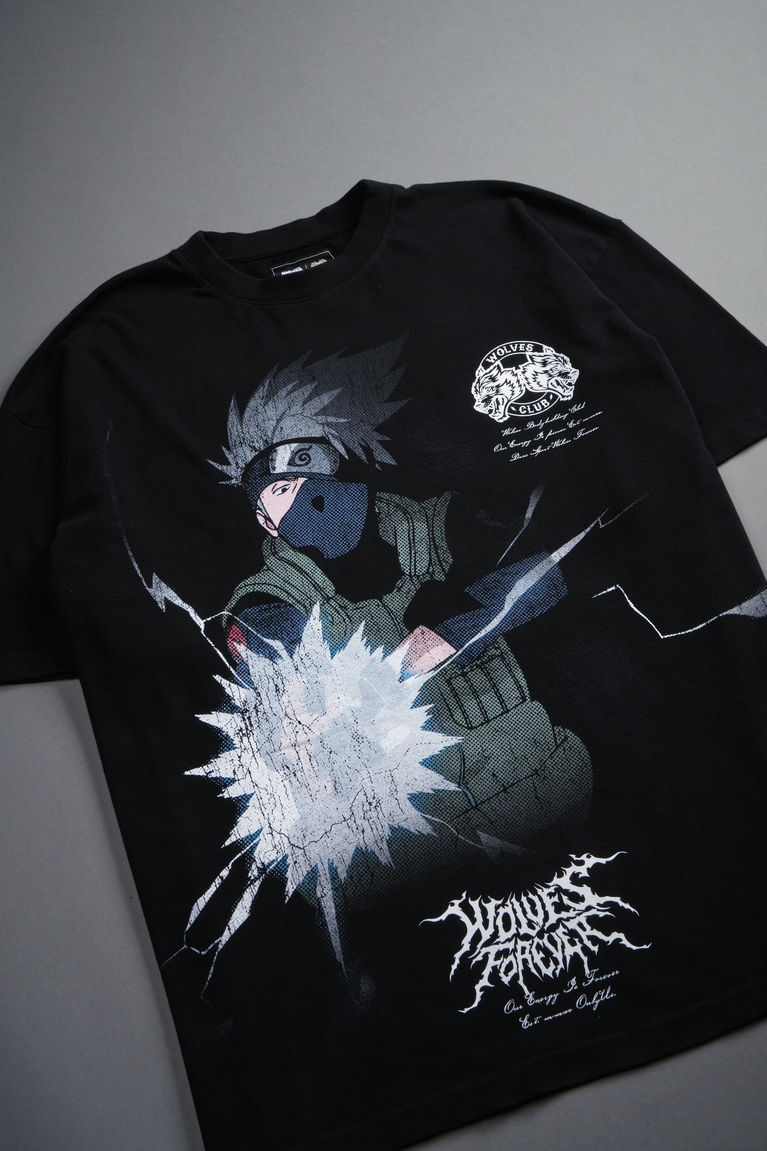 Kakashi Hatake "Side-By-Side" Series Premium Tee in Black - Image 17