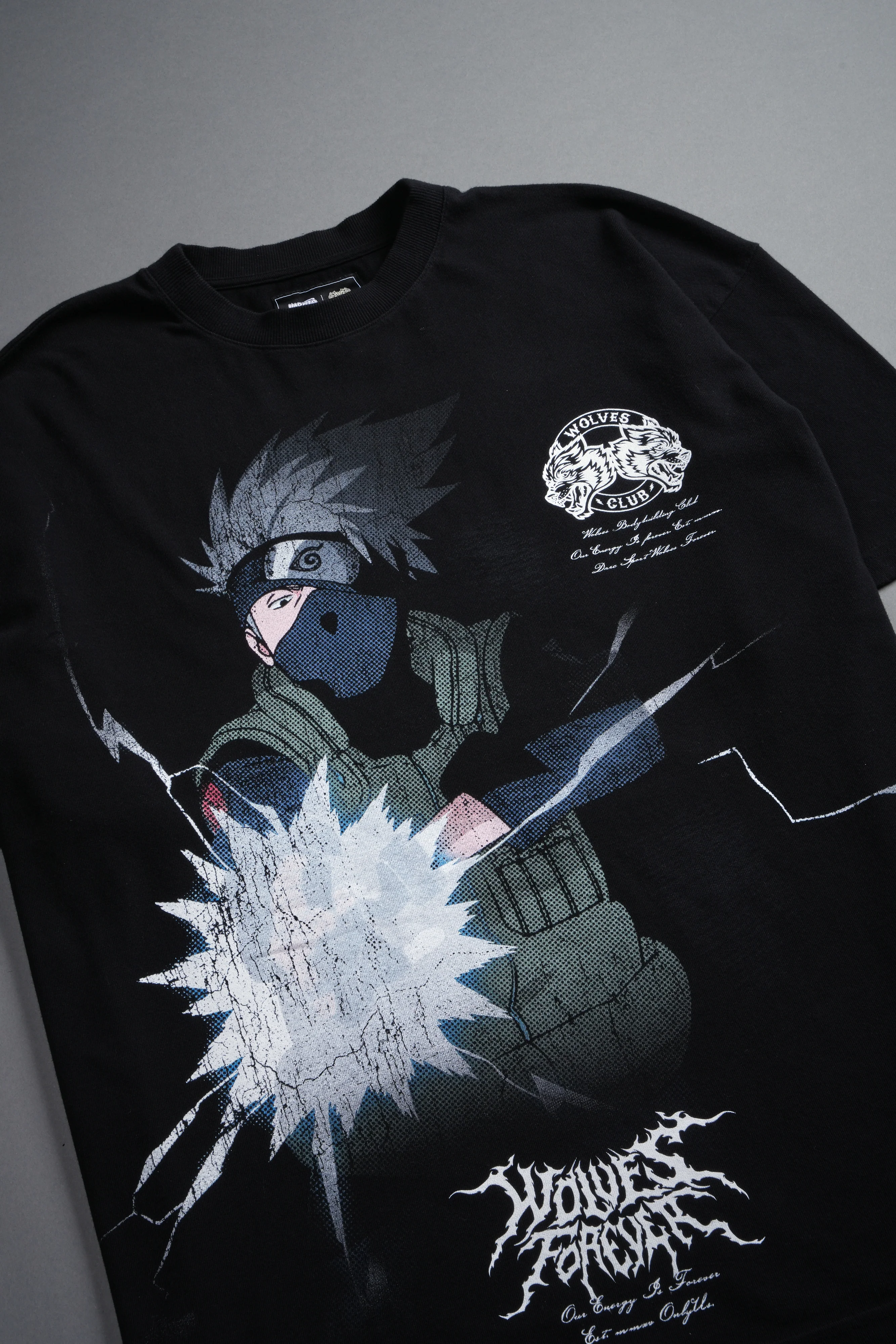 Kakashi Hatake "Side-By-Side" Series Premium Tee in Black - Image 18