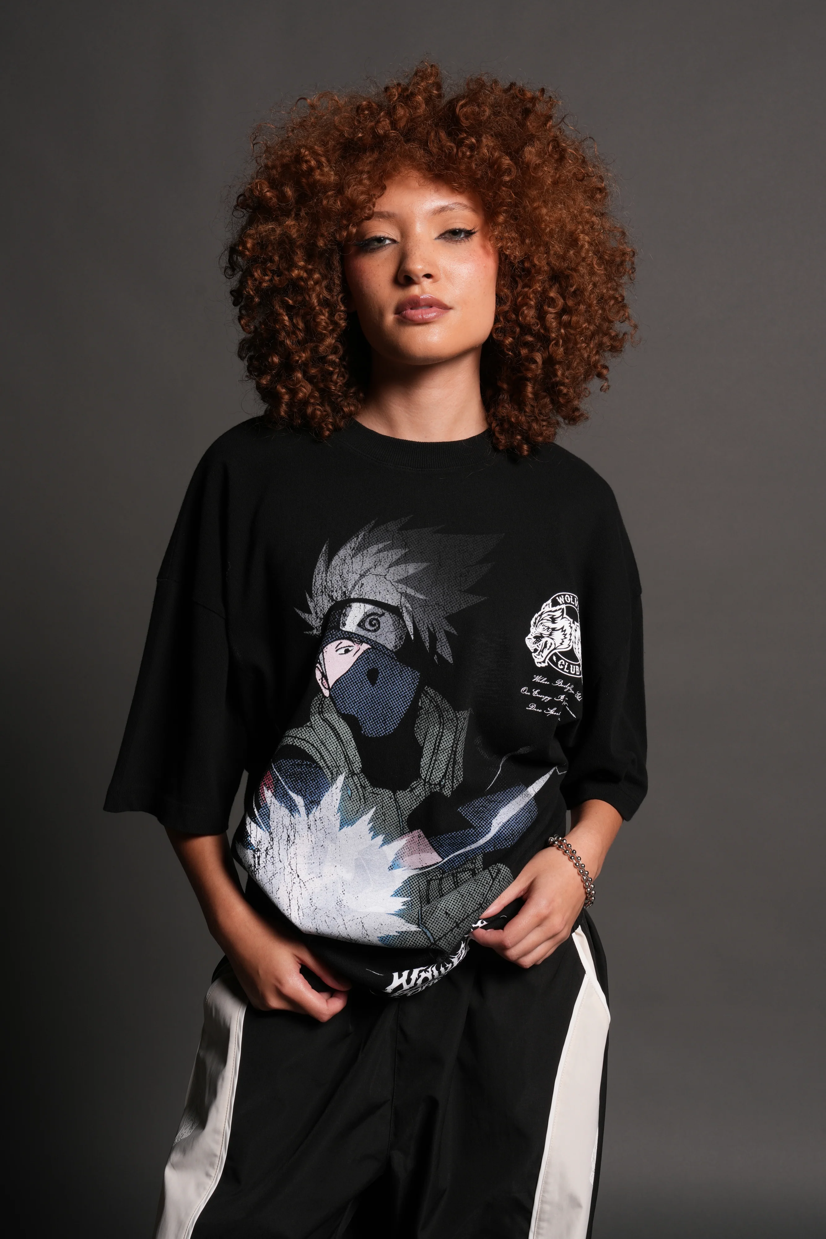 Kakashi Hatake "Side-By-Side" Series Premium Tee in Black - Image 9
