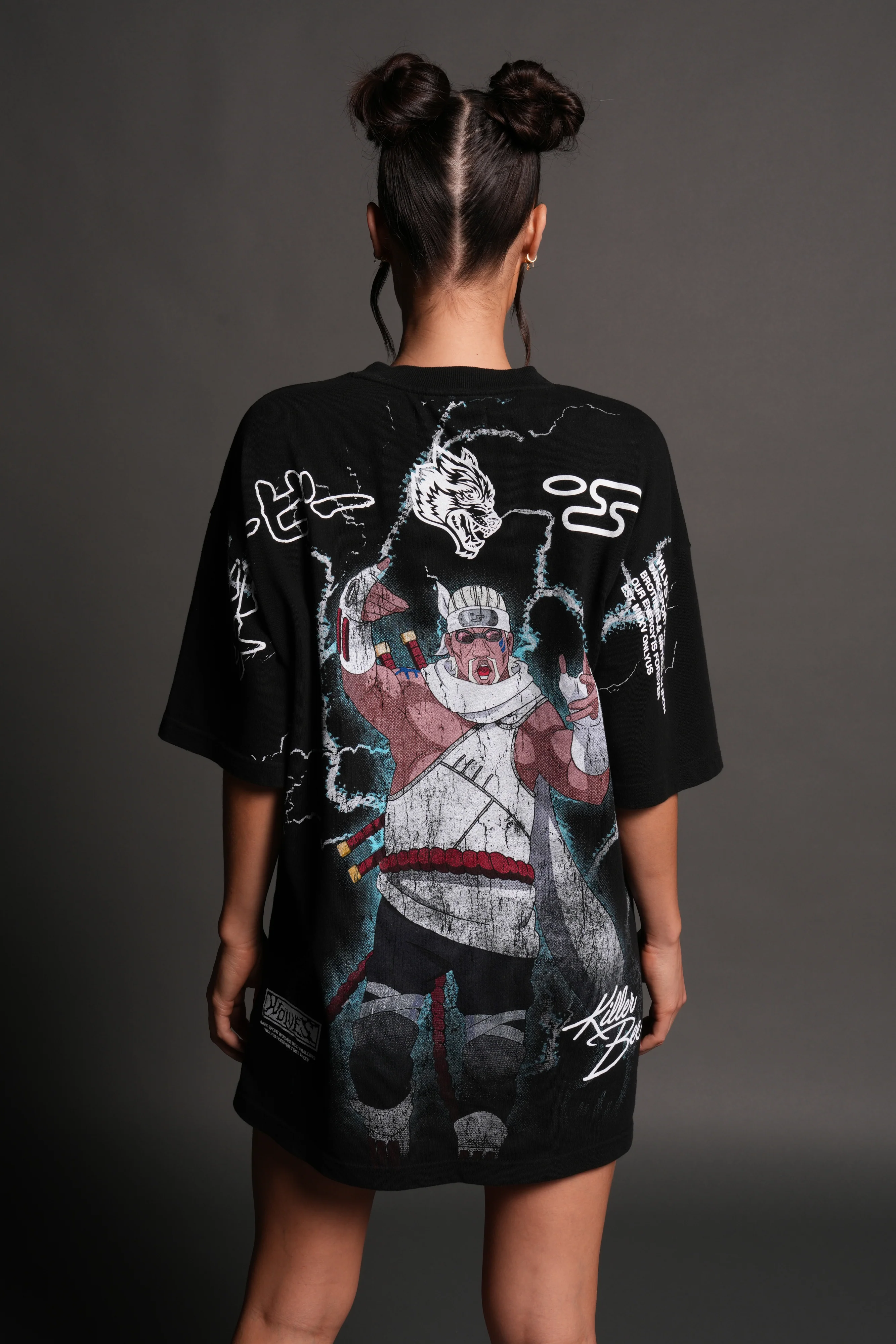 Killer Bee Premium Oversized Tee in Black - Image 10