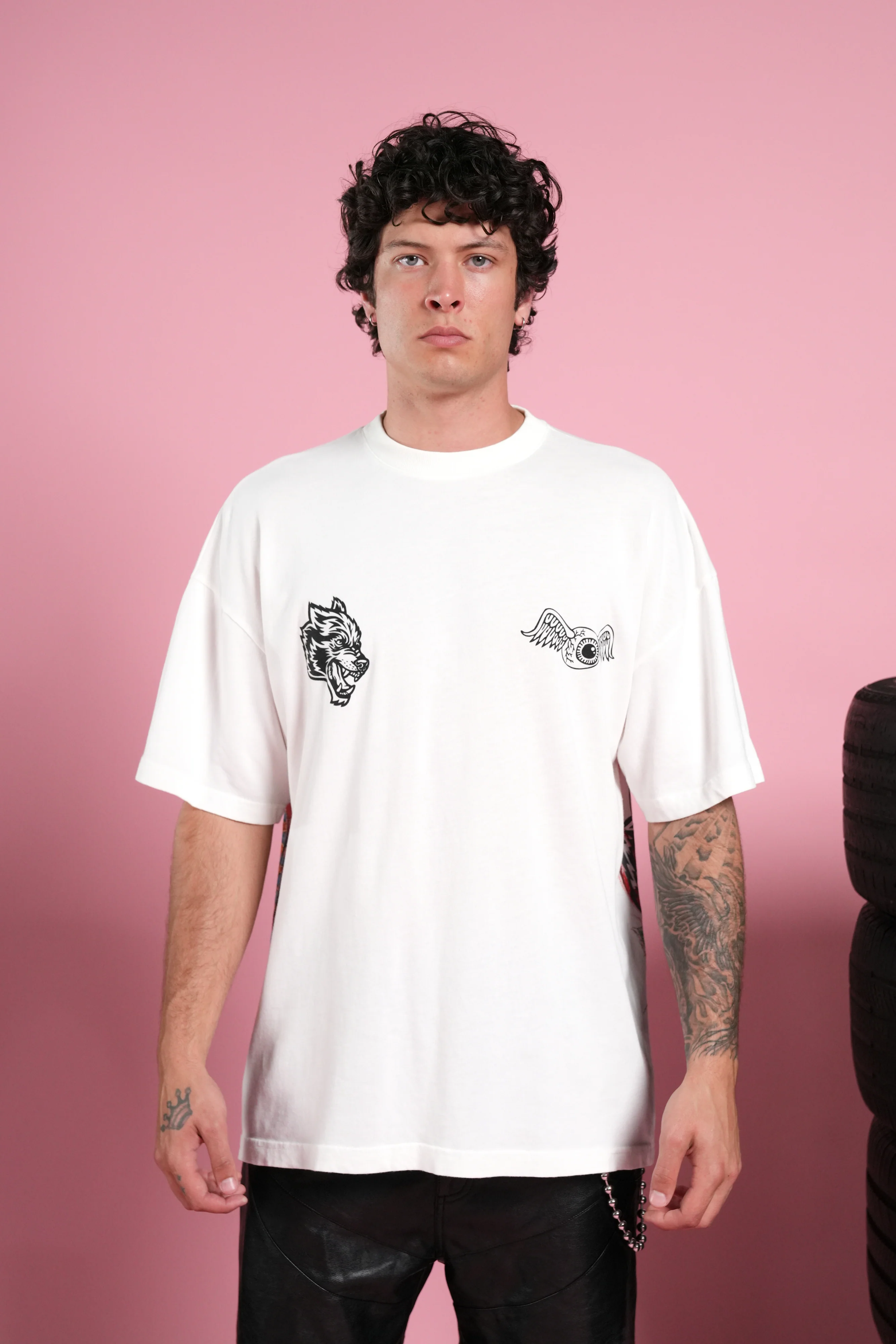 Kulture Klash Premium Oversized Tee in Cream - Image 2