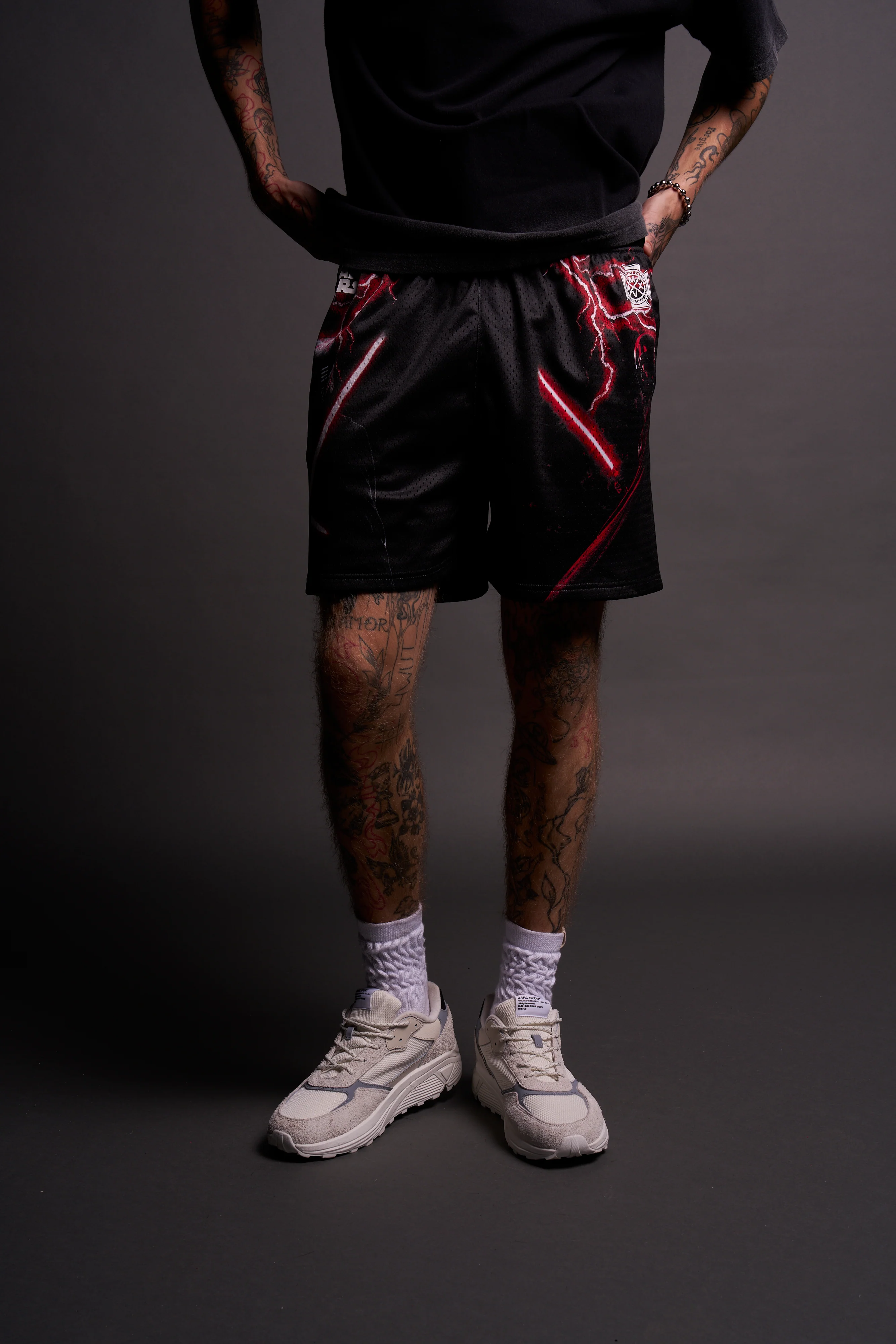 Kylo & Vader Mesh Shorts in Black - Image 7