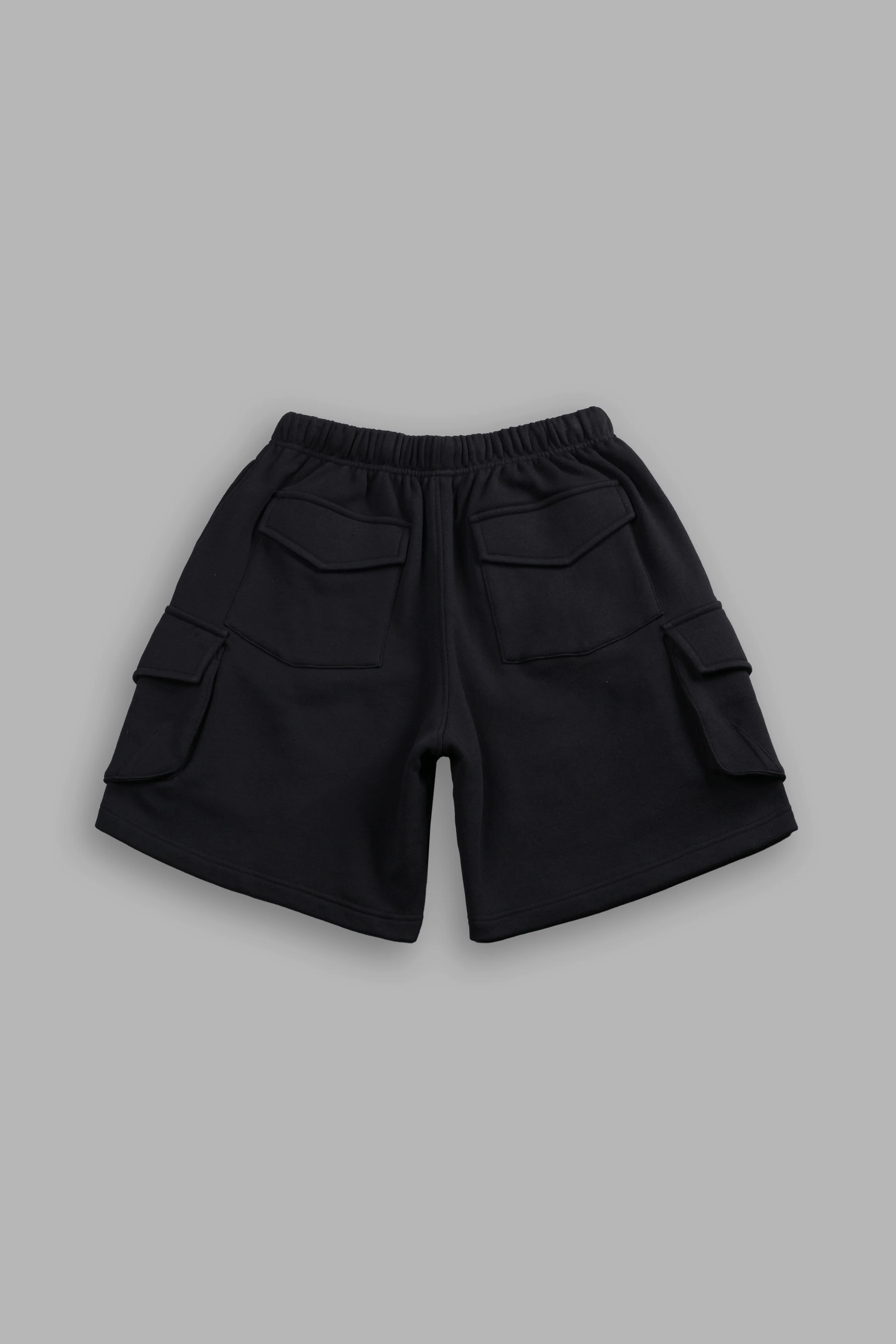 La Ca Frvr Cornell Cargo Sweat Shorts in Black - Image 3