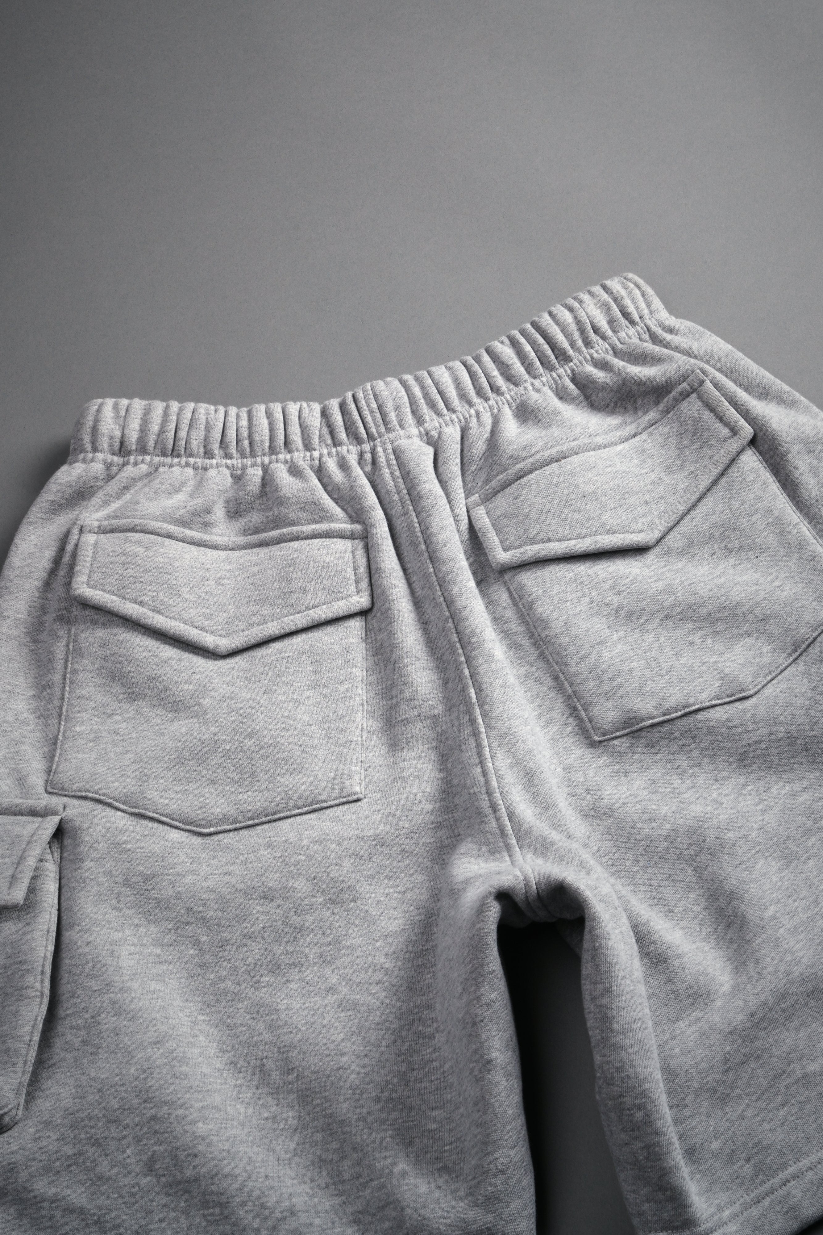La Ca Frvr Cornell Cargo Sweat Shorts in Light Athletic Gray - Image 9