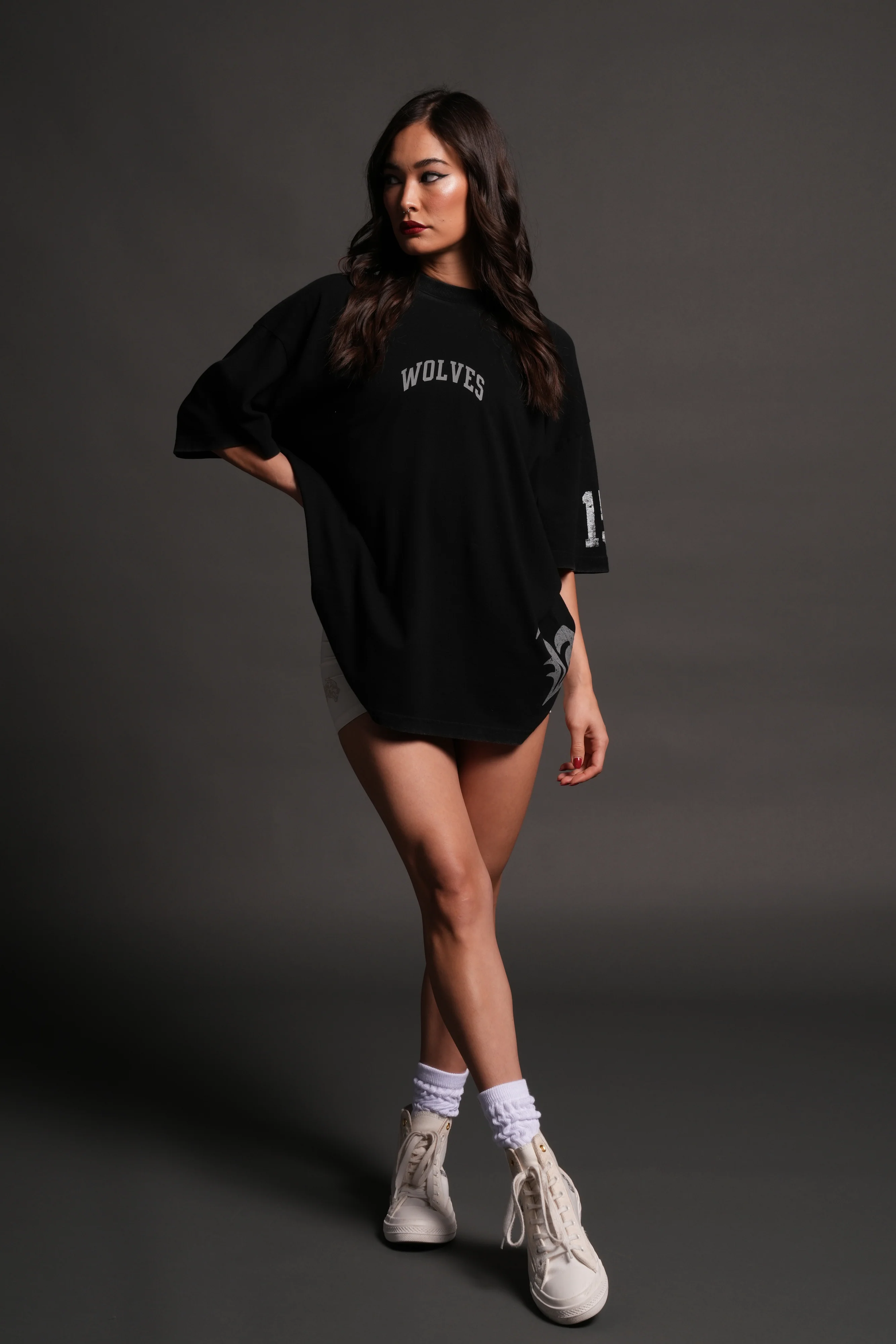 La Ca Frvr Premium Oversized Tee in Black - Image 5