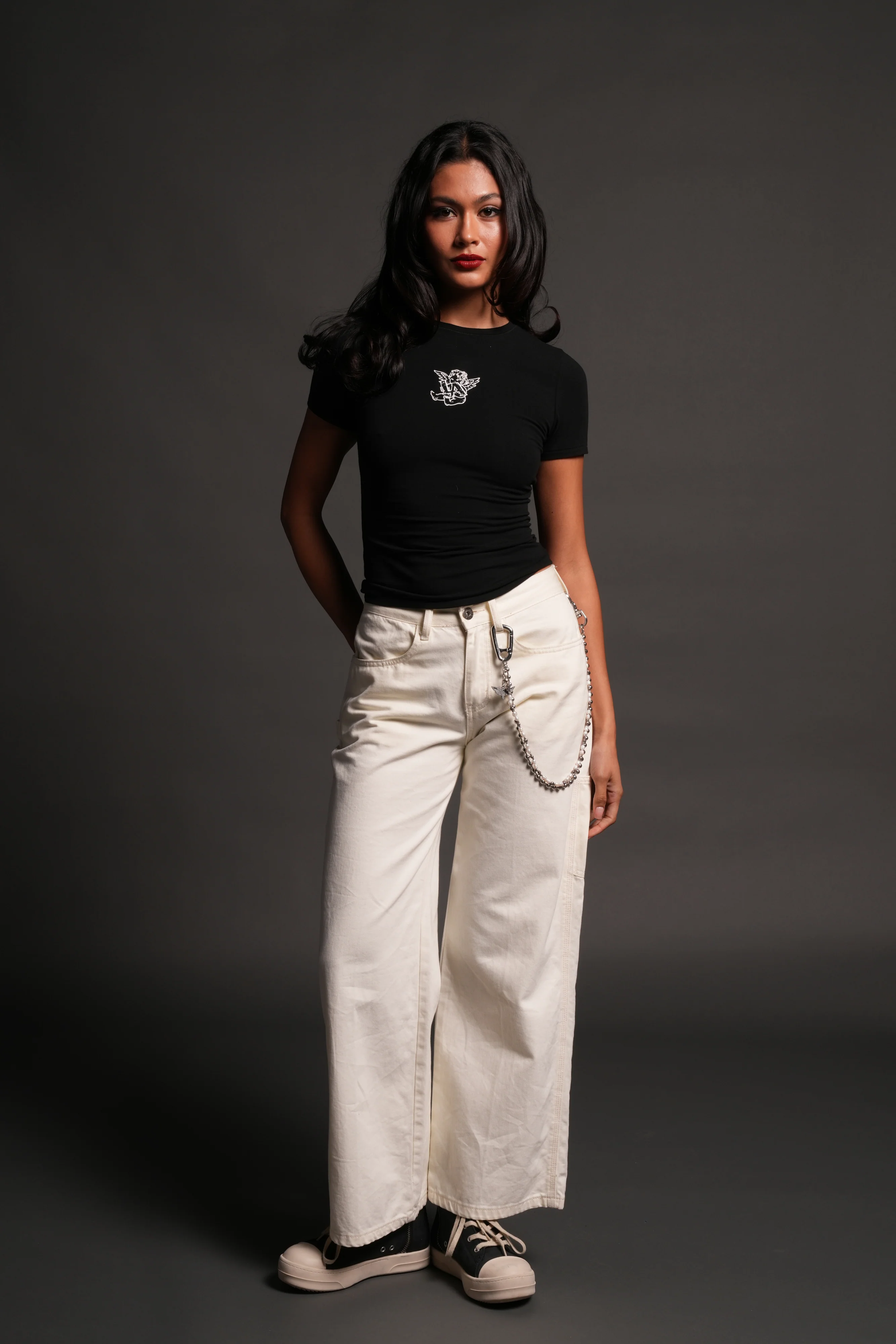 La Cherub Eden Ss Tee in Black - Image 3