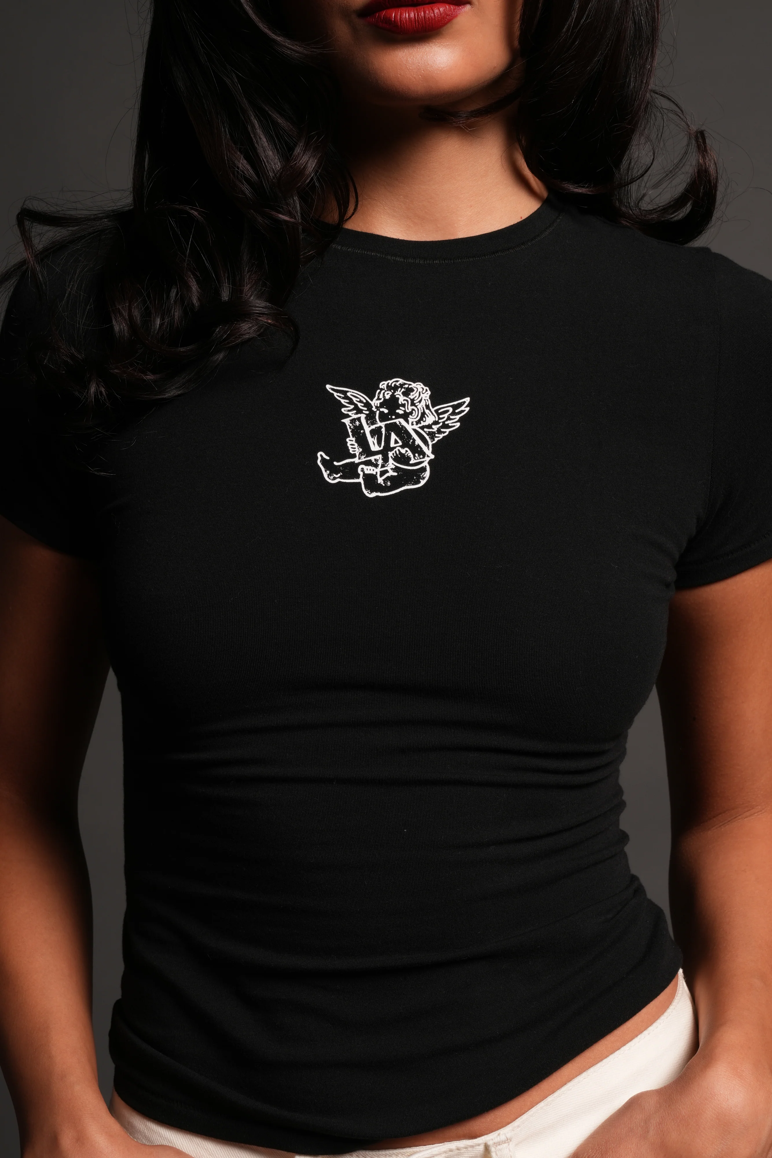 La Cherub Eden Ss Tee in Black - Image 5