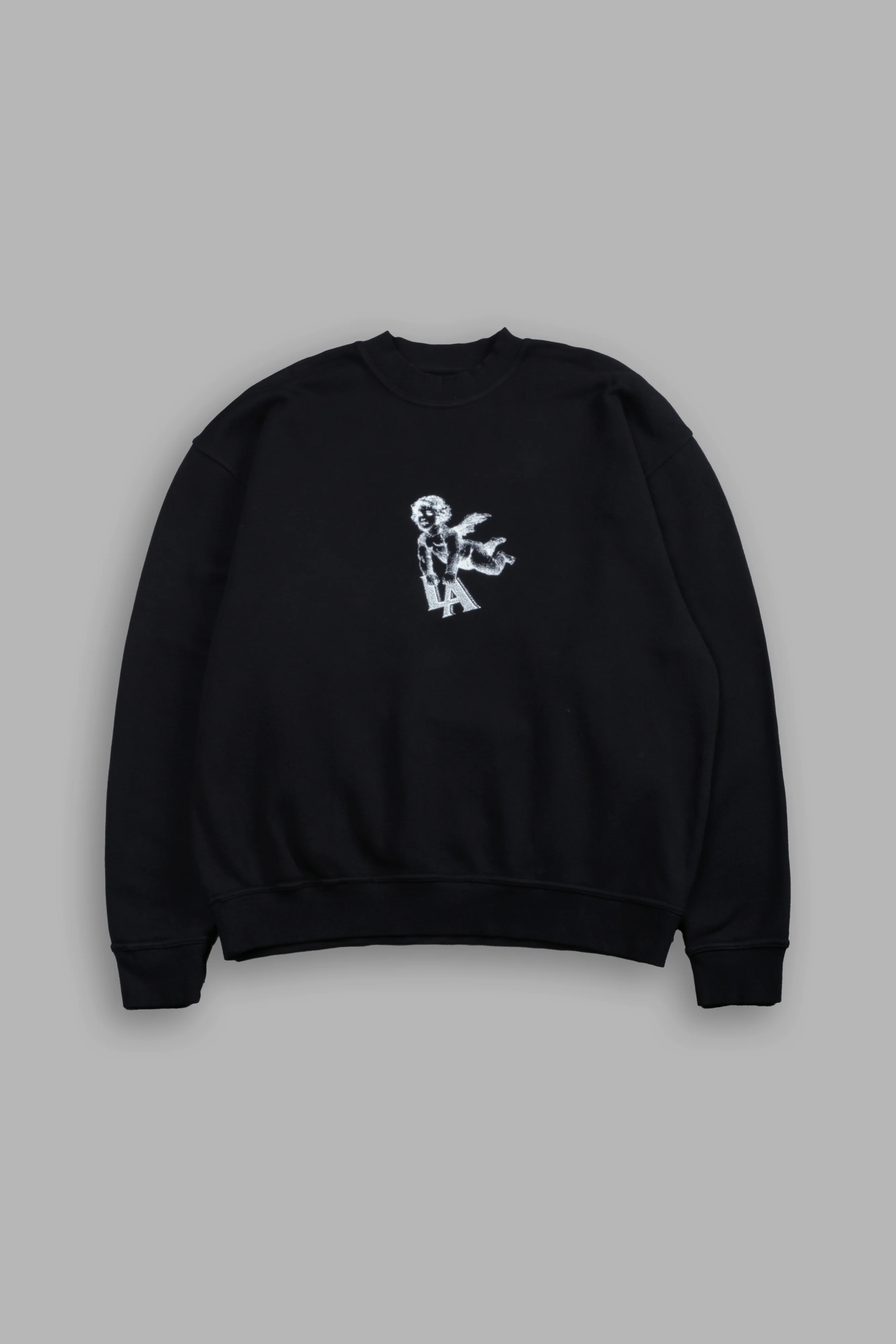 La Cherub London Crewneck in Black - Image 3