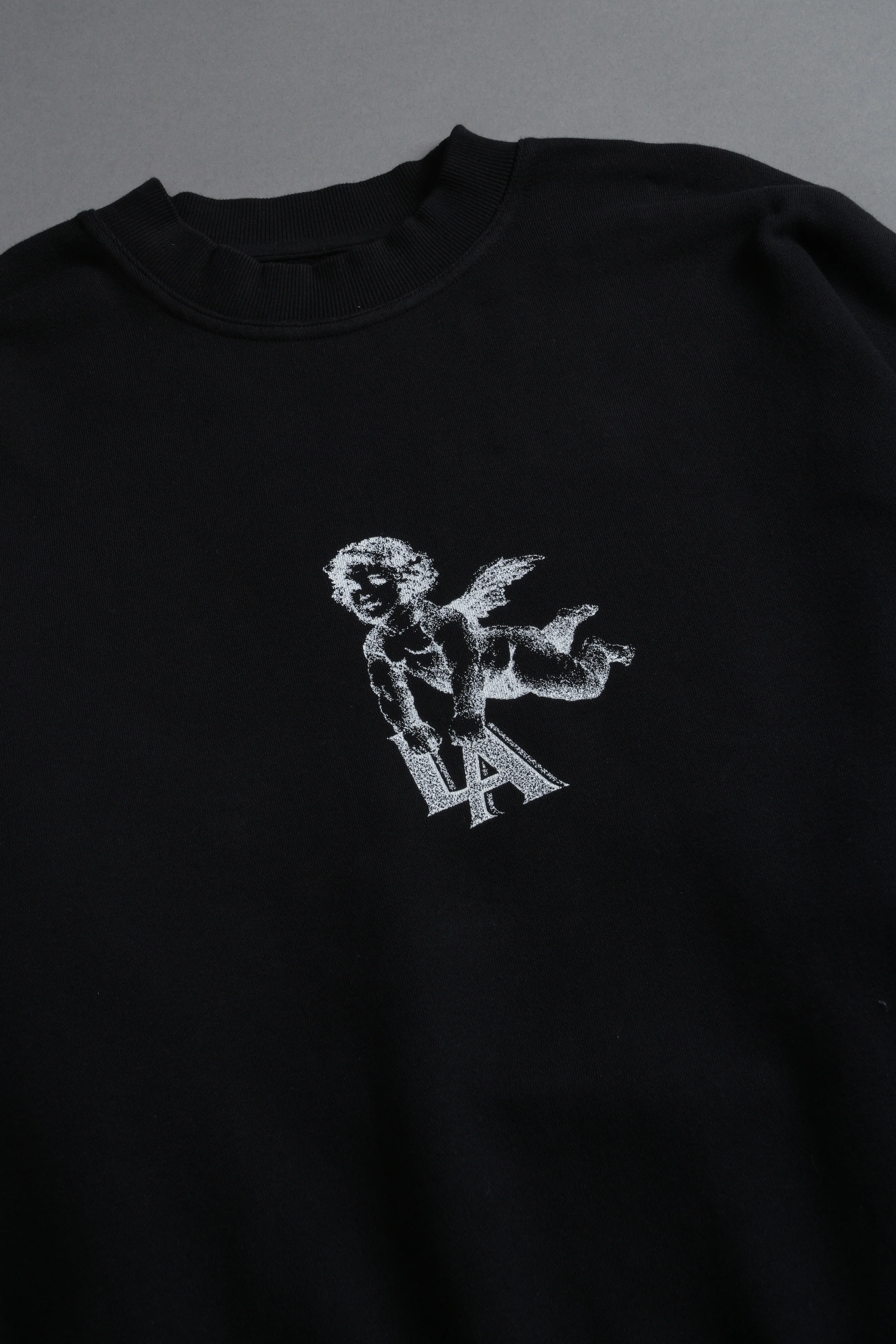 La Cherub London Crewneck in Black - Image 9