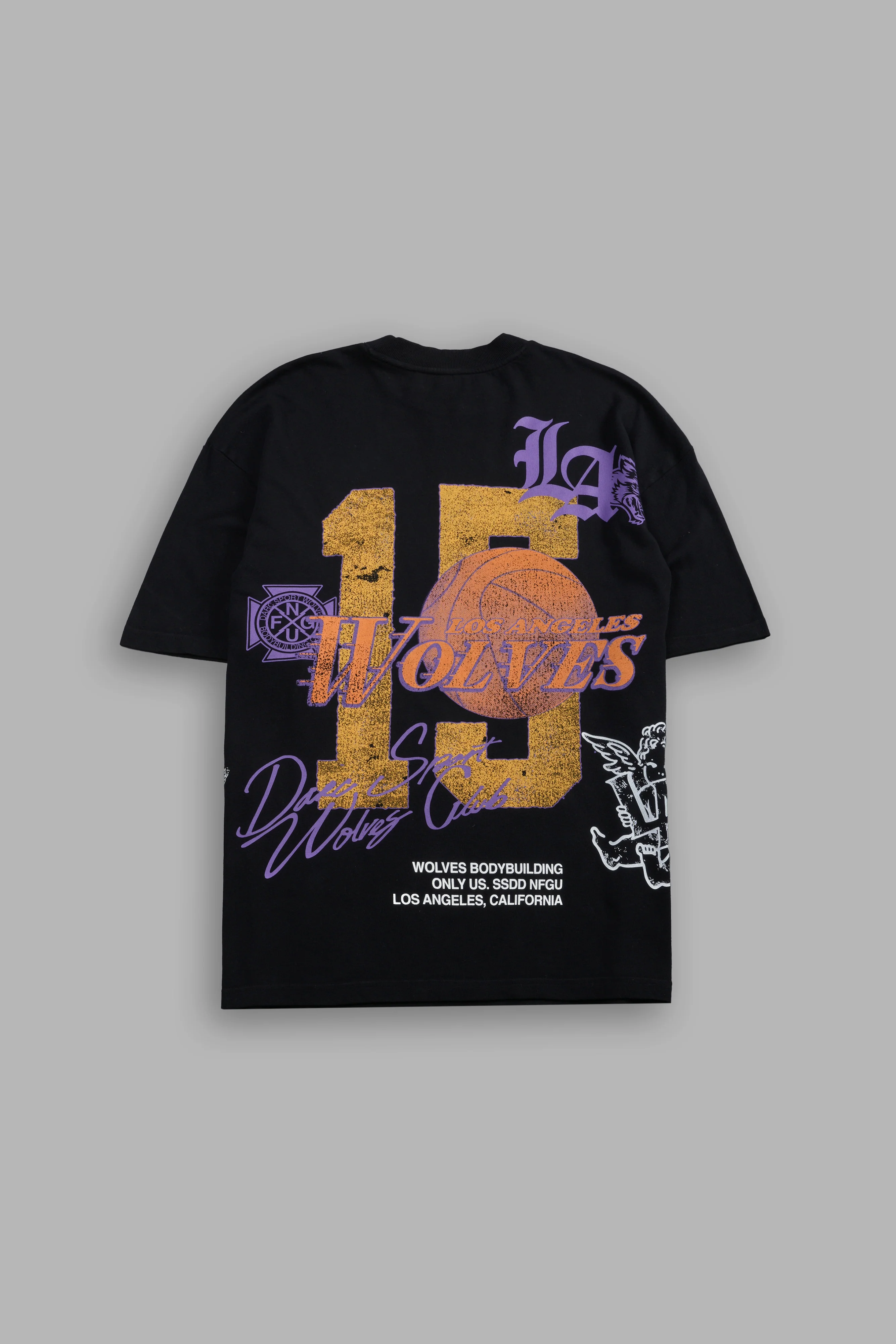 La Has Your Back Premium Oversized Tee in Black