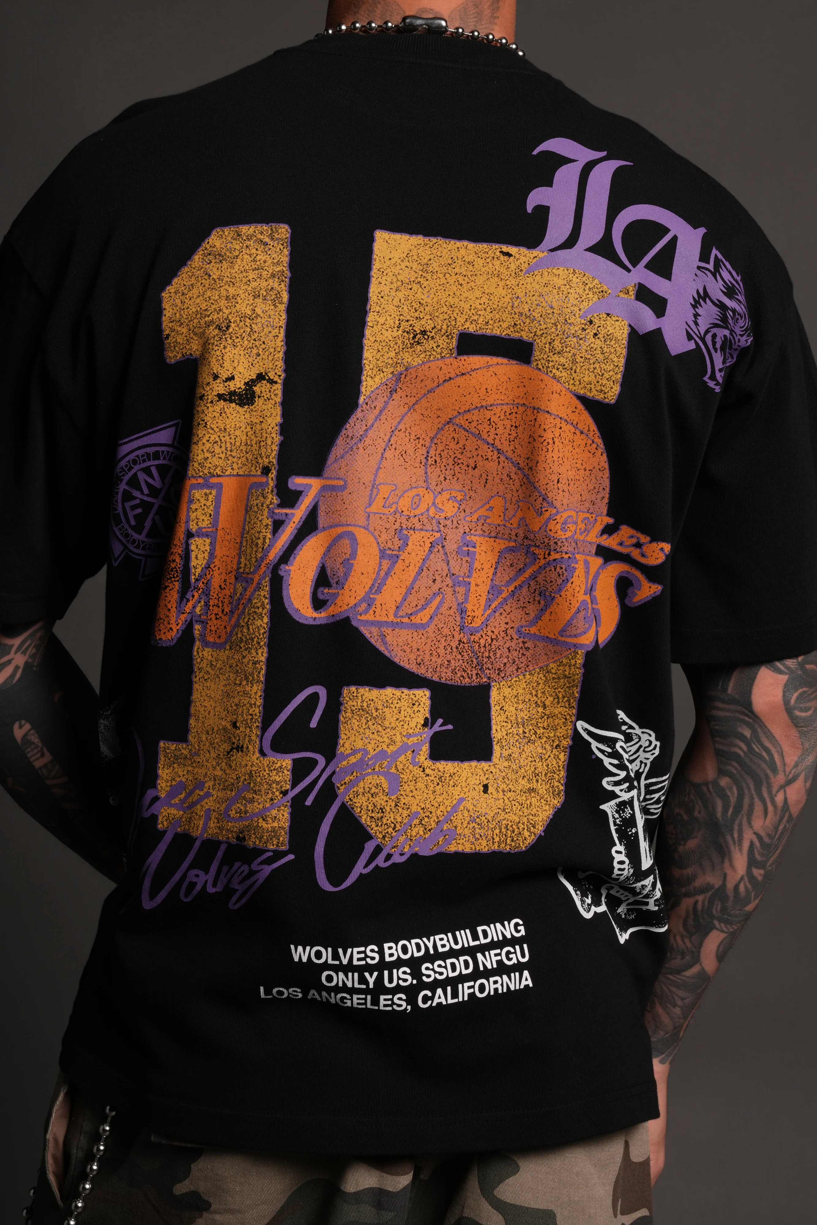 La Has Your Back Premium Oversized Tee in Black - Image 8