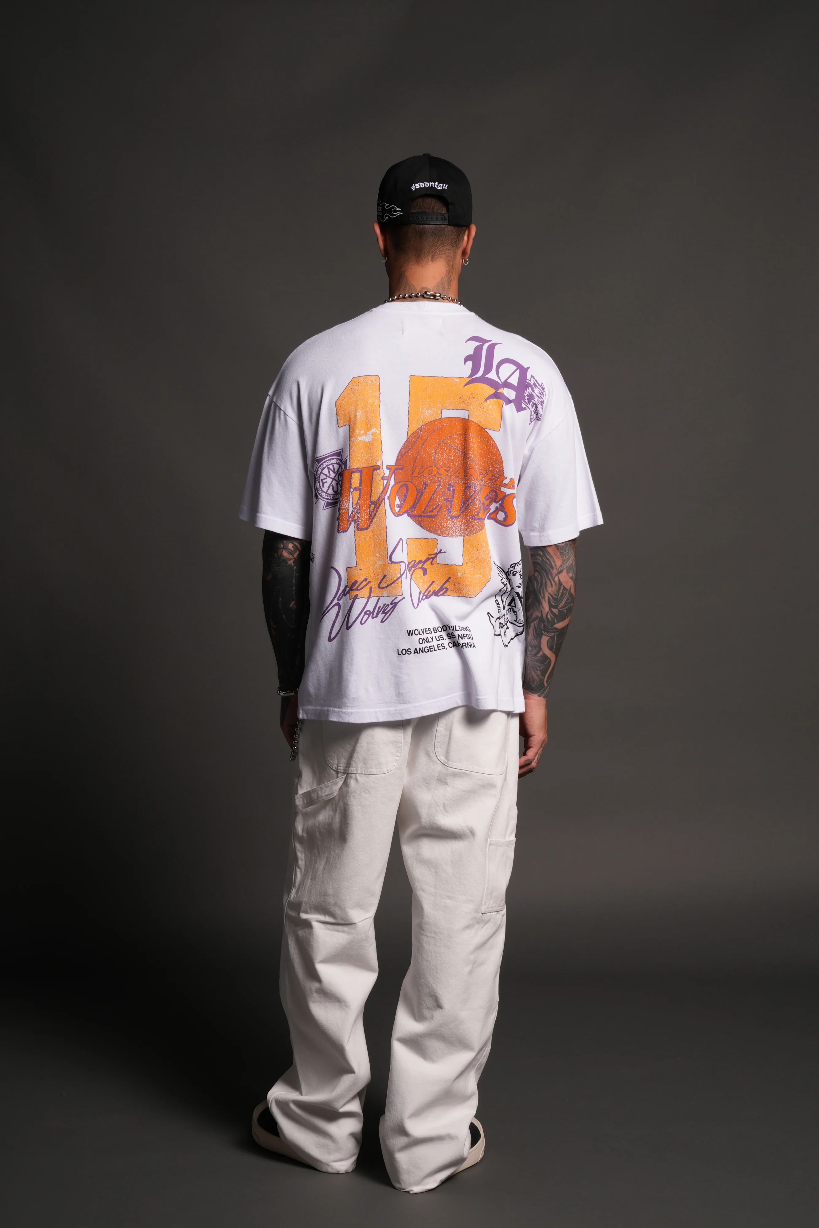 LA Has Your Back Premium Oversized Tee in White - Image 6